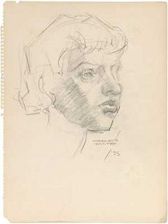 Charles White, PORTRAIT OF A YOUNG WOMAN, 1935