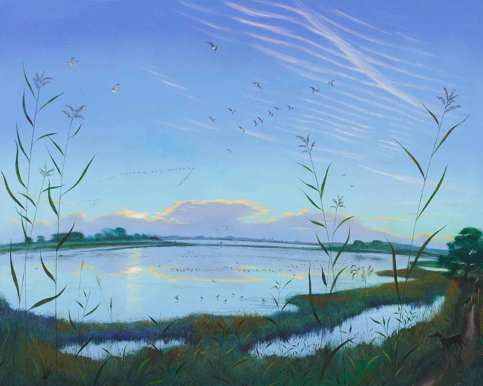 Nicholas Hely Hutchinson, 51 Dawn on the Angel Marshes near Southwold, 2023