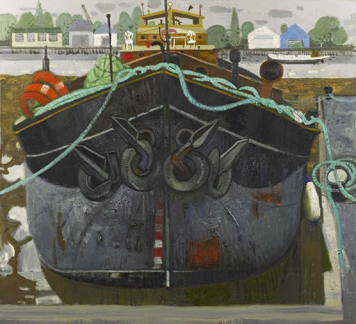 Leon Morrocco, Barge on the Mud, 2015