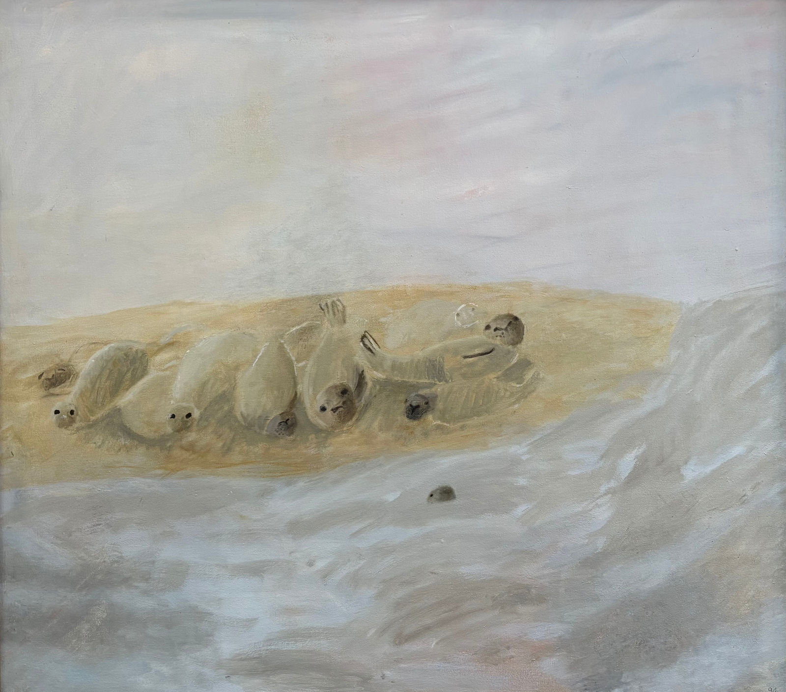 Mary Newcomb, An Outing to see the Seals at Blakeney, 1994