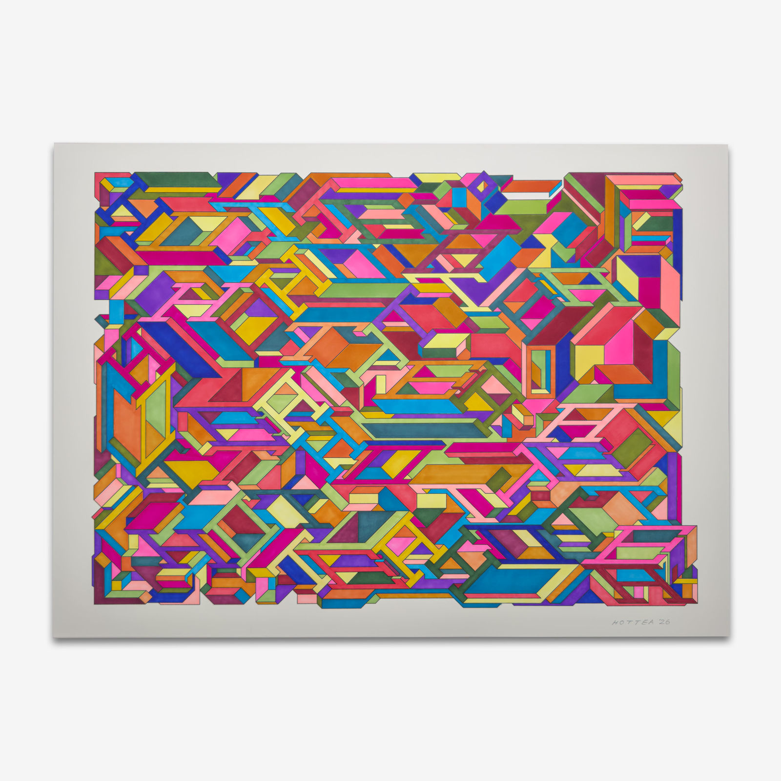 HOTTEA, The Imagination is One Hell of a Drug (marker on paper), 2026