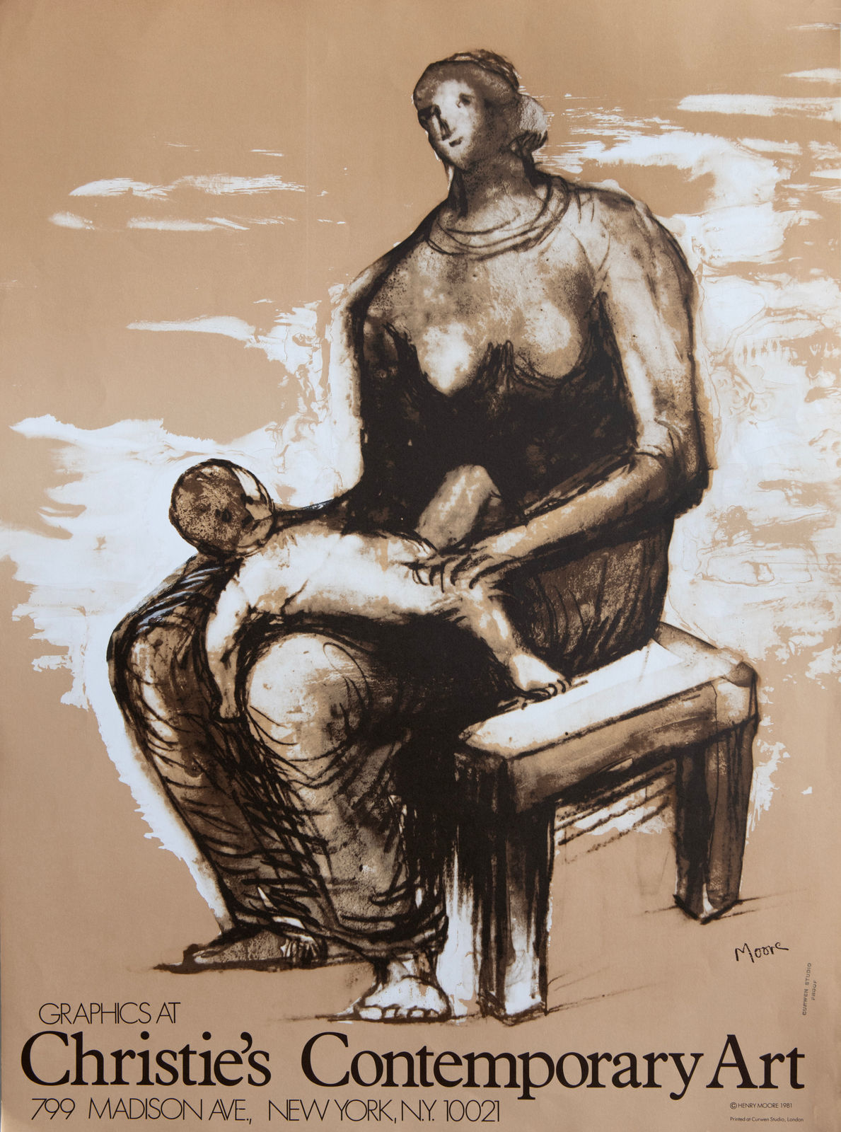 Original Artists' Posters, 38 Henry Moore, 'Graphics at Christie's Contemporary Art'', 1981