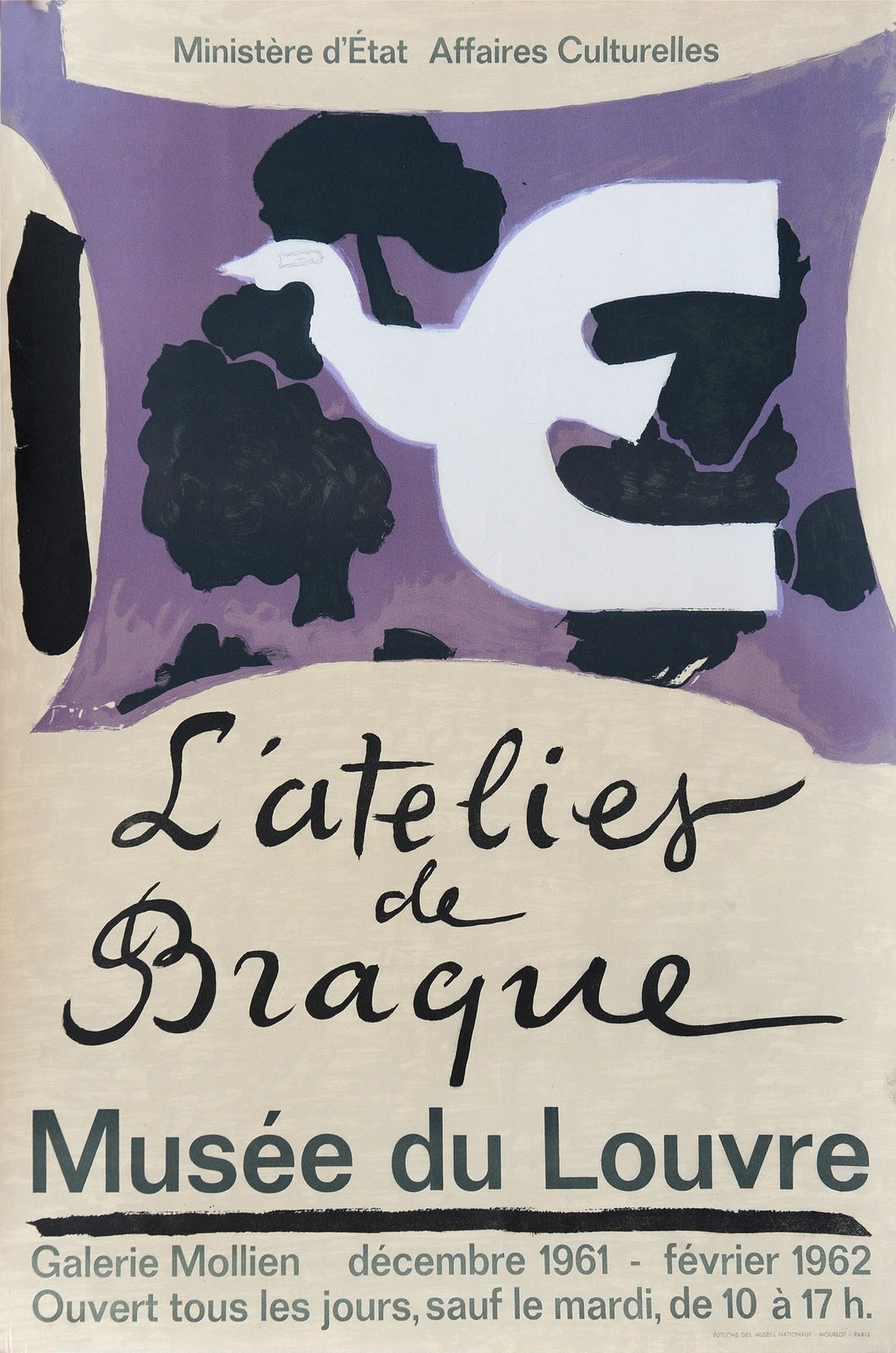 Original Artists' Posters, 05 Georges Braques, 'L'atelier de Braque - Musee du Louvre'', 1962
