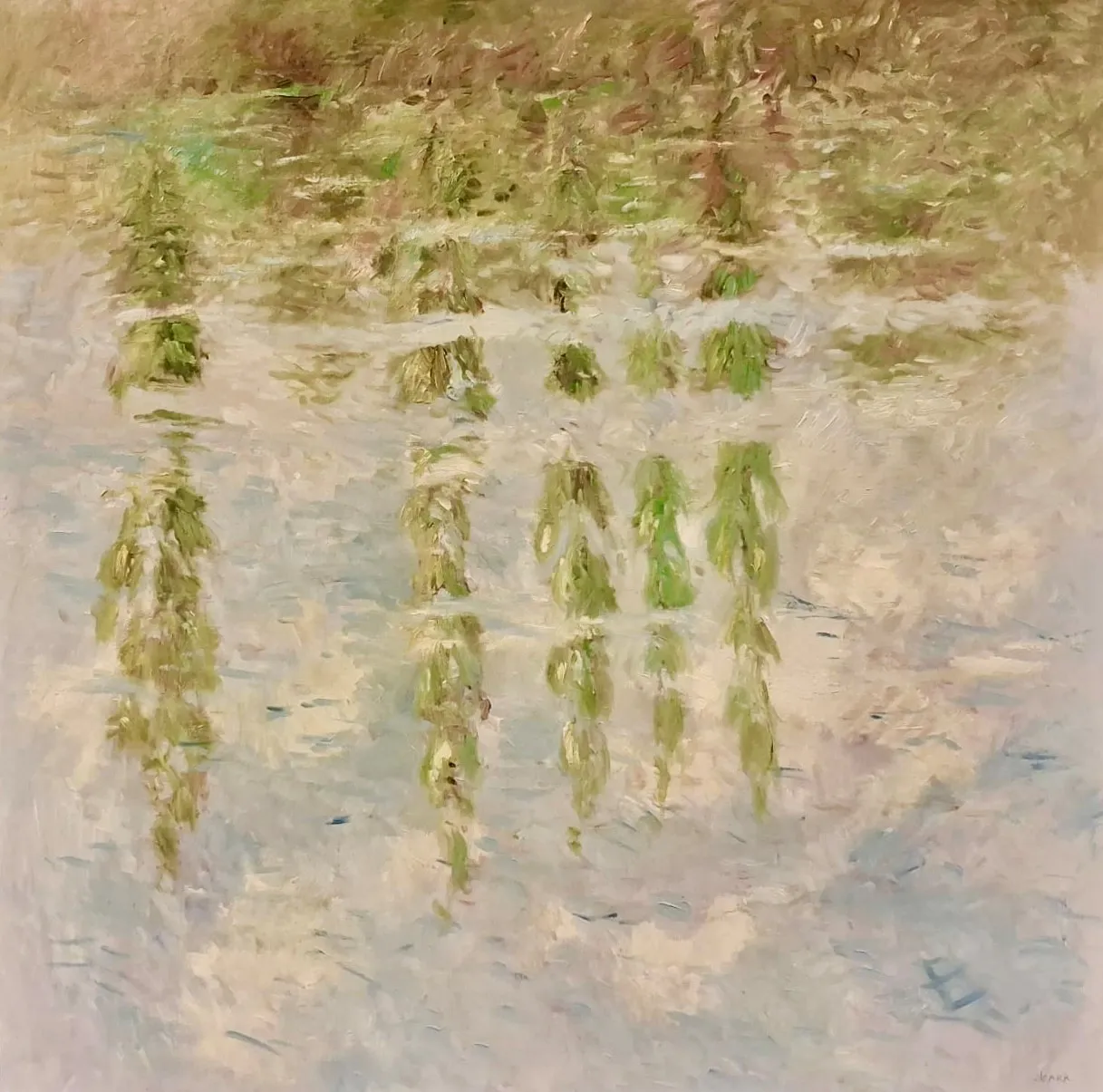 Stock Sale, Julian Carr (b.1943): 'Poplar reflections, summer's day'