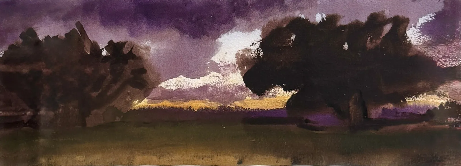 Stock Sale, David Lloyd Griffith (b.1956): 'Trees contre jour'