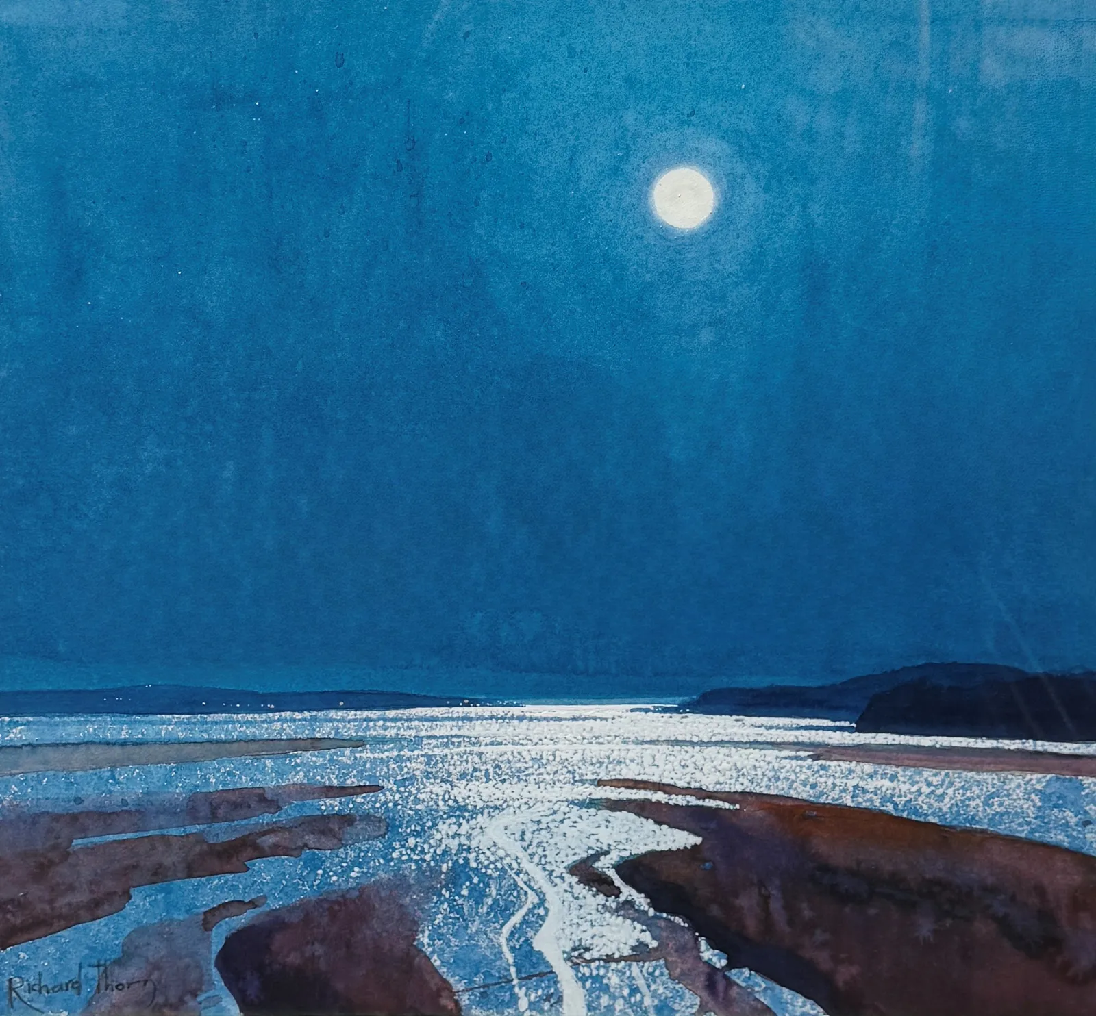 Stock Sale, Richard Thorn: 'January Moon, Teign Estuary'
