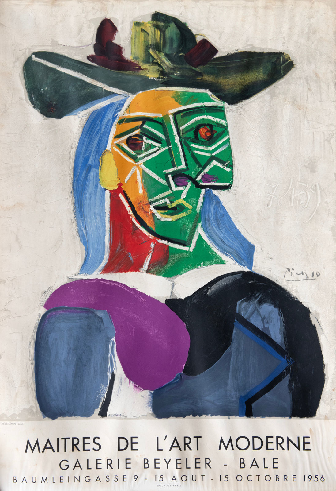 Original Artists' Posters, 45 Pablo Picasso, 'Galerie Beyeler - Bale', 1956