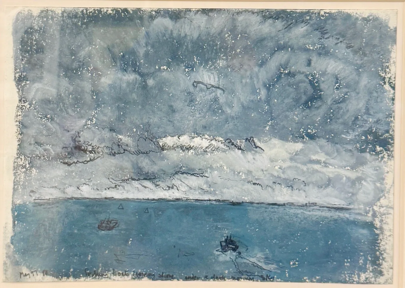 Stock Sale, Pamela Burns (b.1938): 'Fishing Boats Leaving Shore, May 199'7'