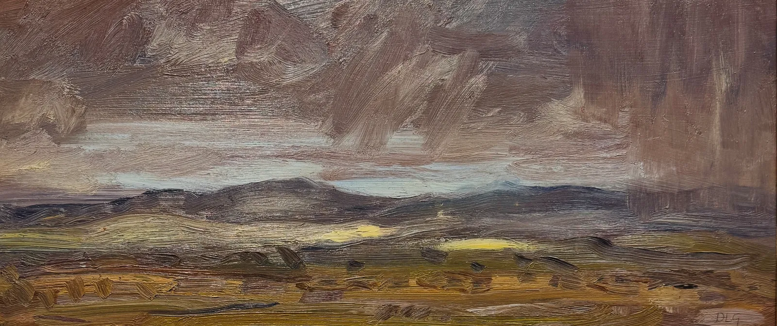 Stock Sale, David Lloyd-Griffith (Welsh, b.1956): 'Receding rain near Conwy Valley'