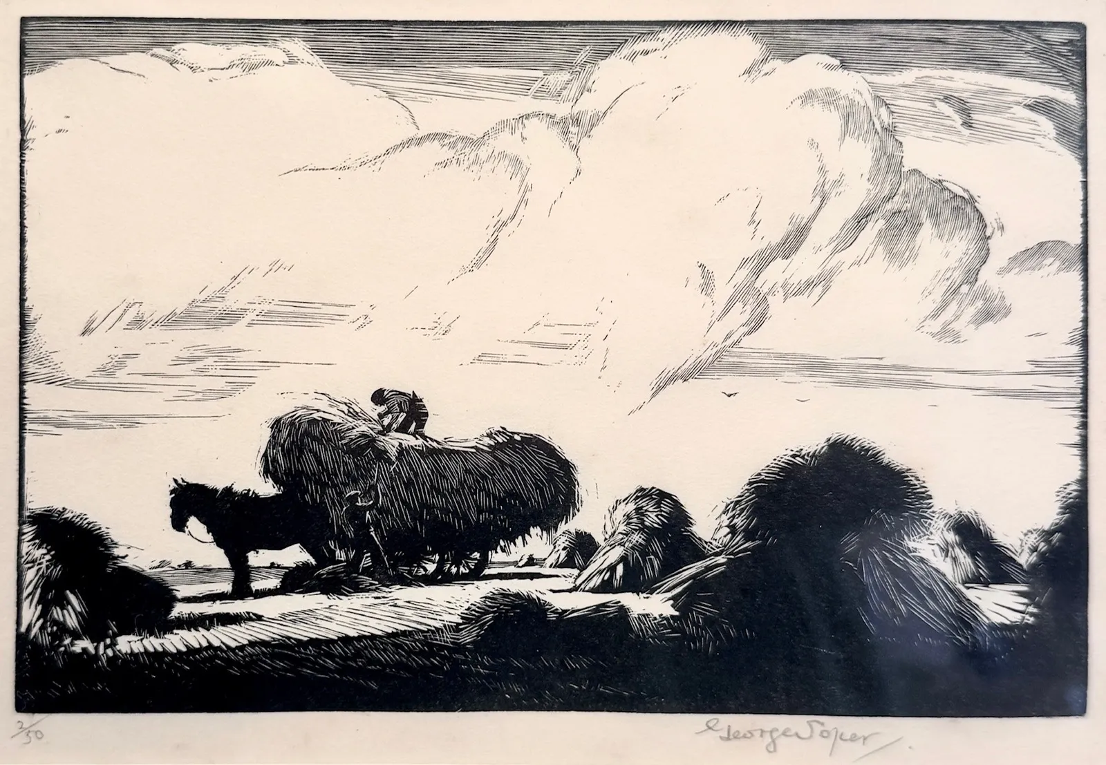 Stock Sale, George Soper, RE (1870-1942): 'Loading the Hay'