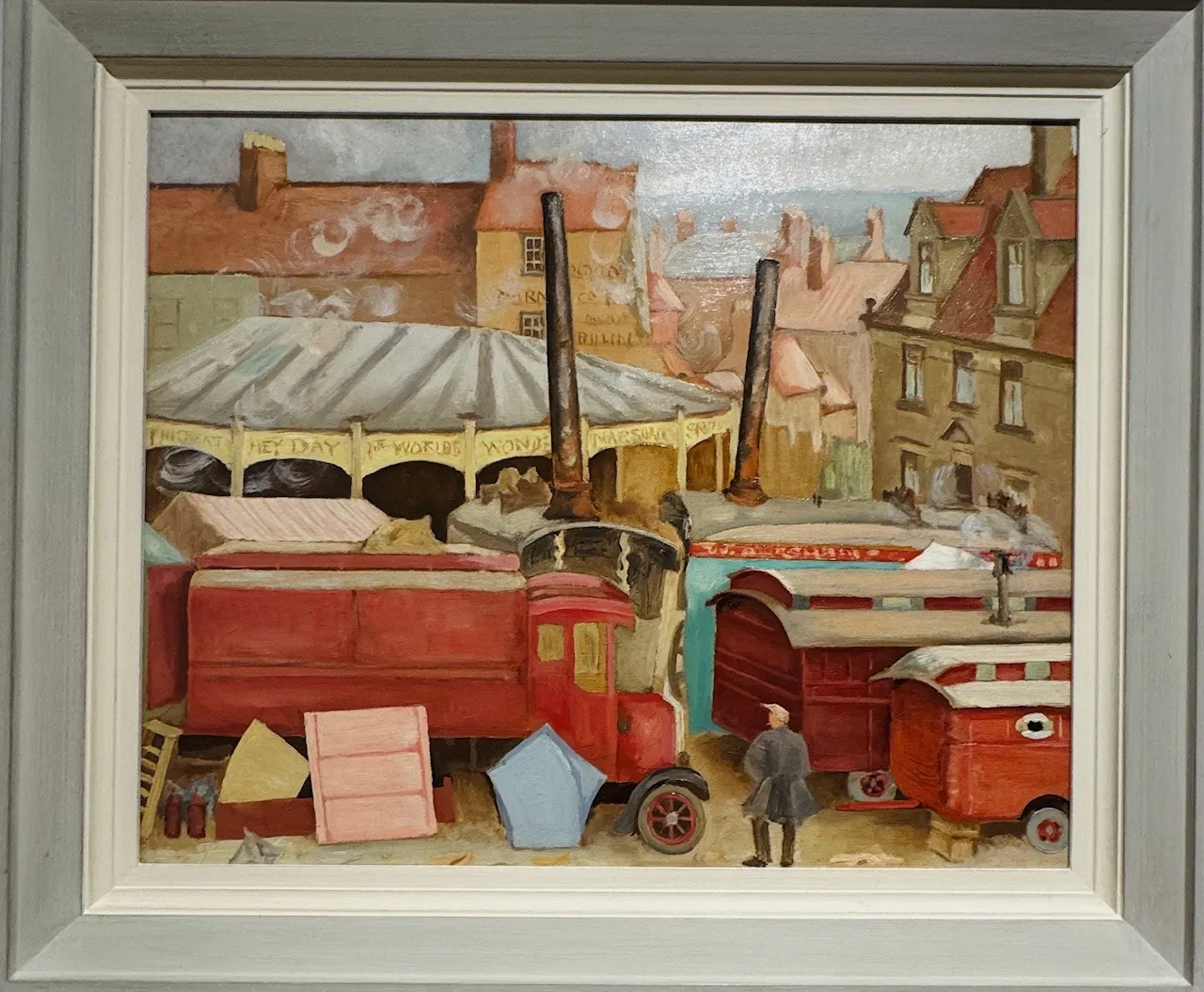 Stock Sale, Unknown 20thC Artist: 'The Days of Steam Driven Fairs'