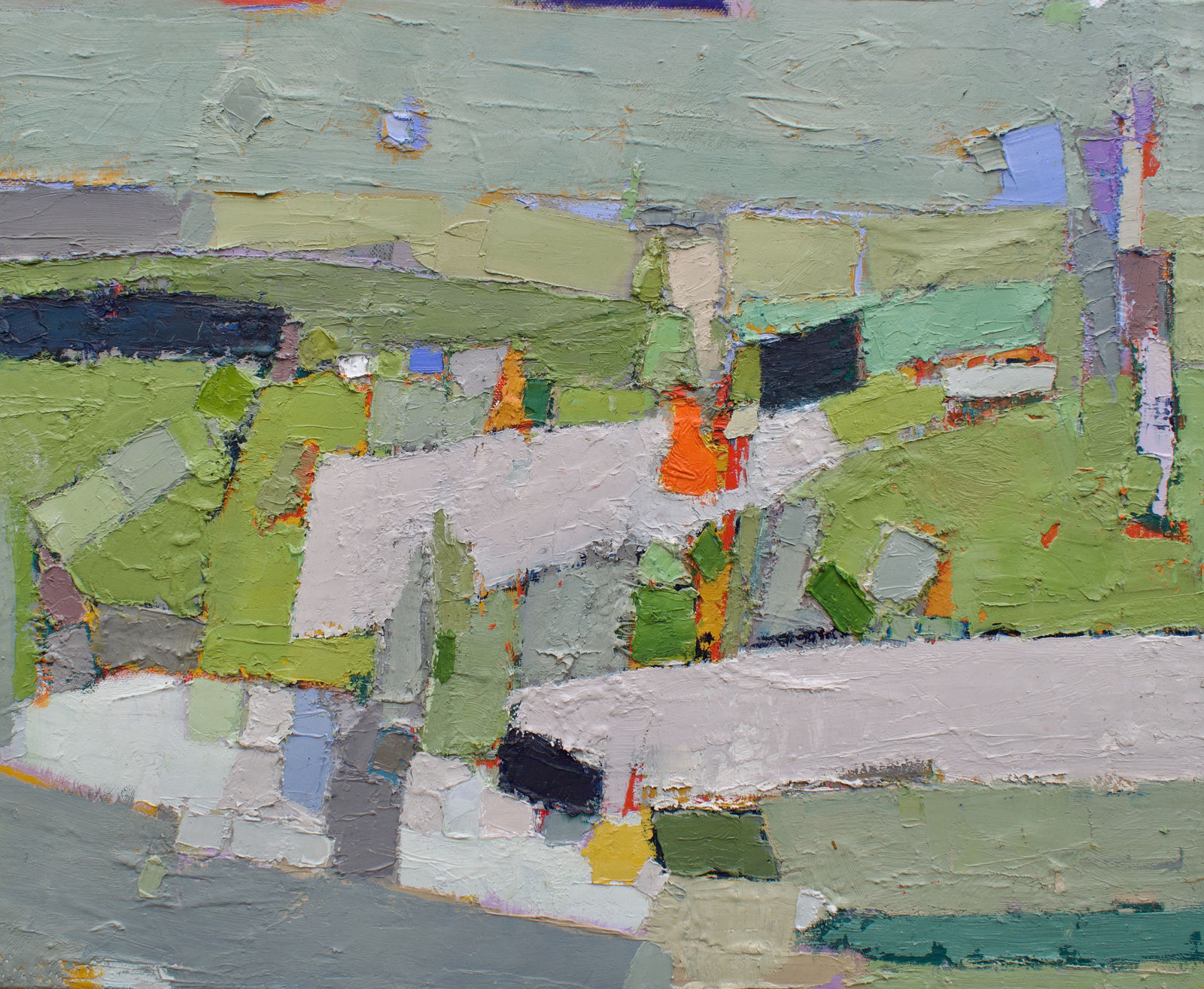 Vanessa Cuthbert RCA FRSA, Composition 040425 in Landscape Green