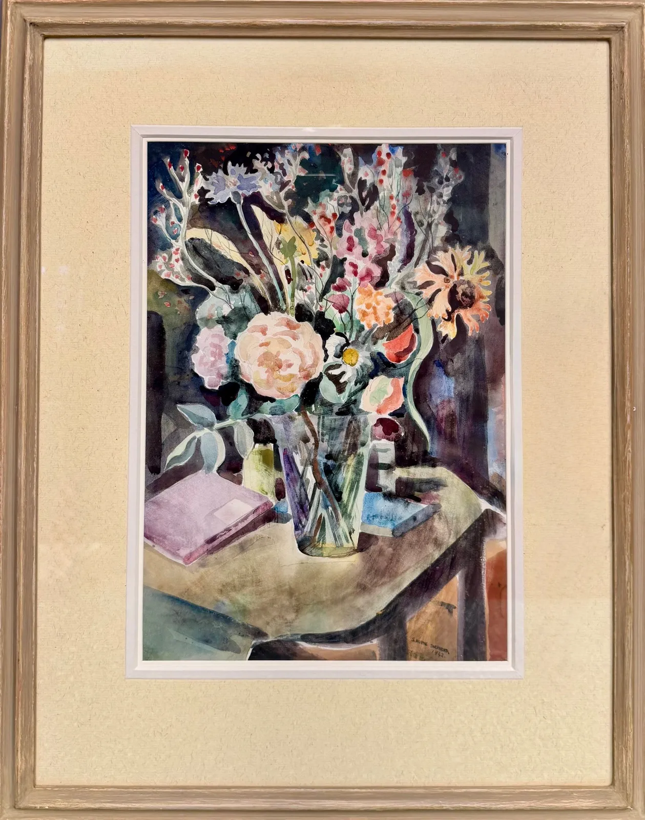 Stock Sale, Sidney Home Shepherd (1909-1993): 'Mixed flowers in a glass vase'
