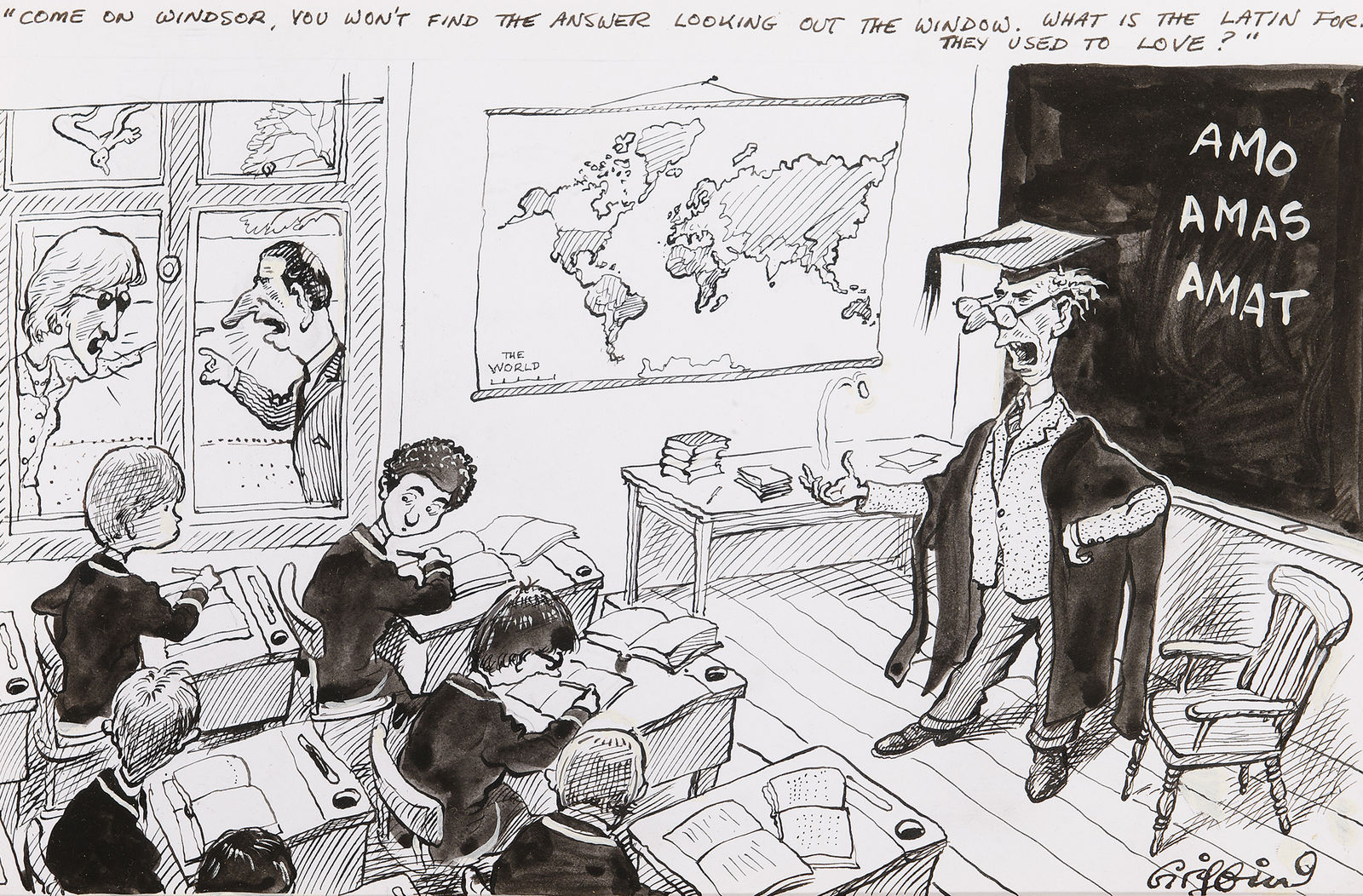 Charles Griffin, Come on Windsor, you won't find the answer looking out of the window. What is the Latin for they used to love?