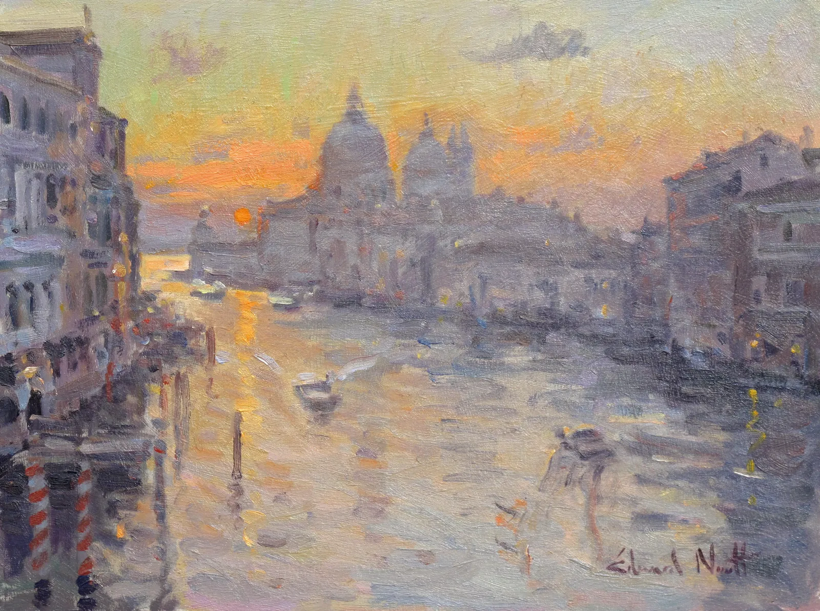 Edward Noott RBSA, Daybreak, Venice - study SOLD