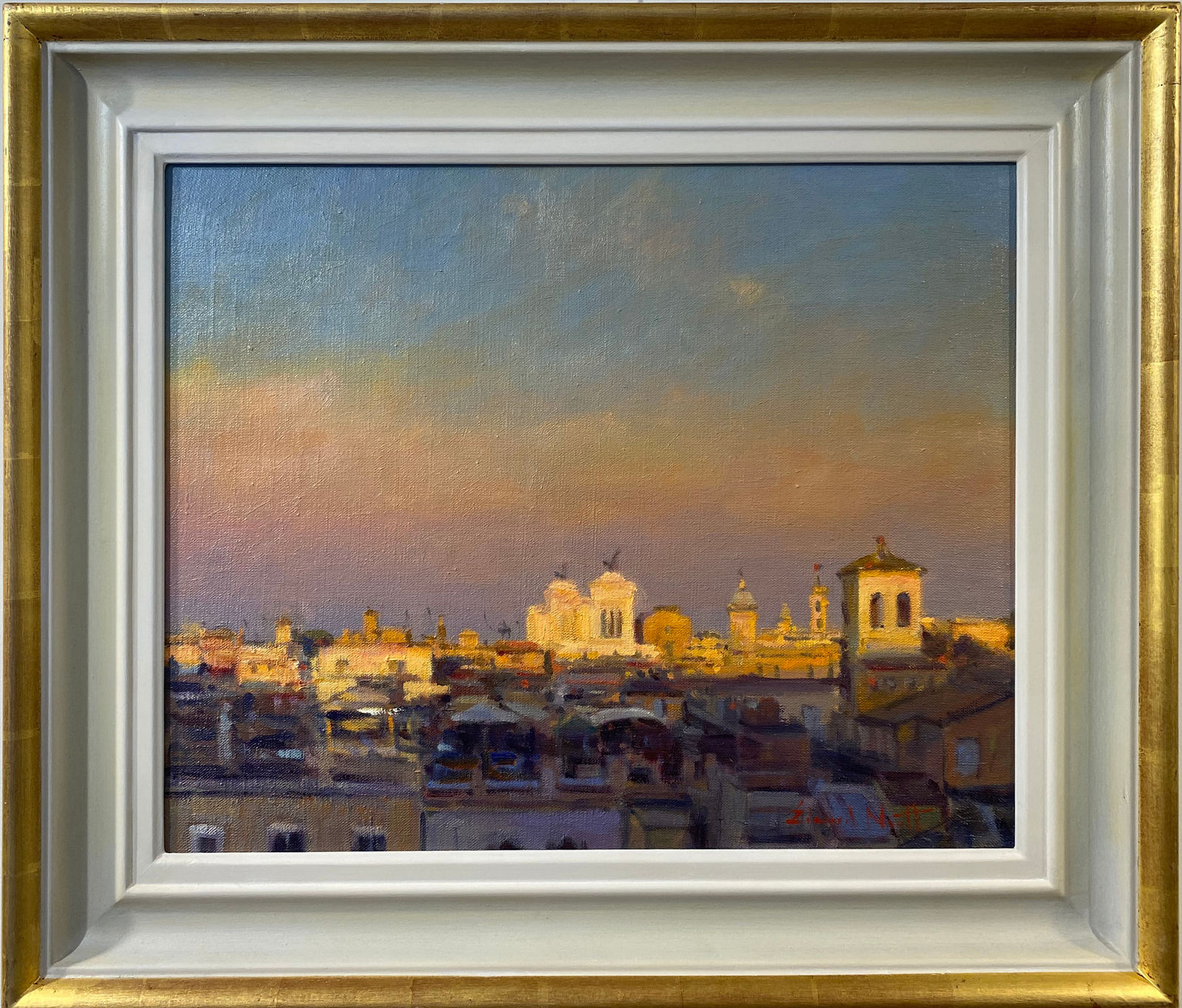 Edward Noott RBSA, Roman rooftops SOLD