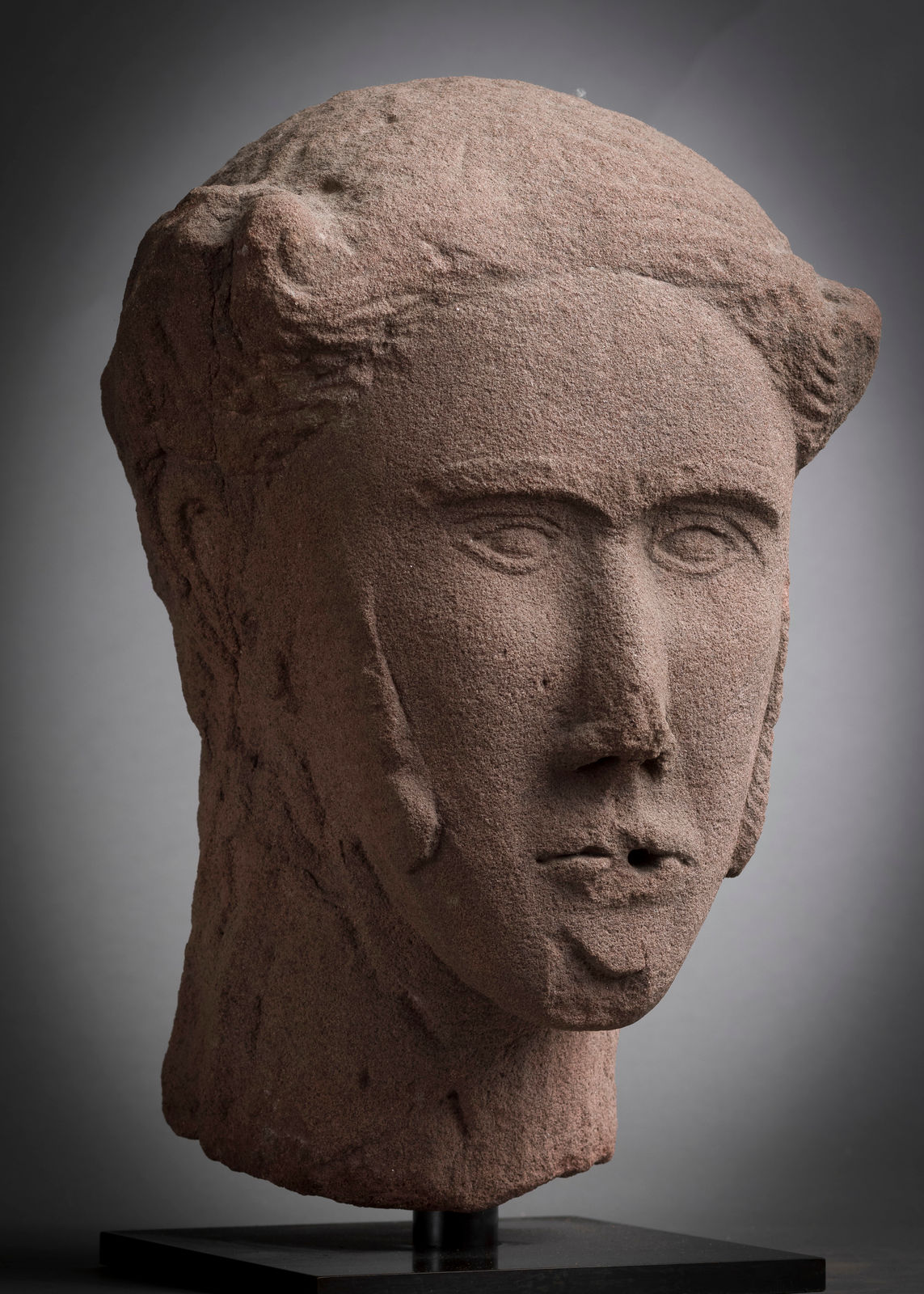 Celtic British Sandstone Head (Scottish borders), 1st Century B.C. - 1st Century A.D.