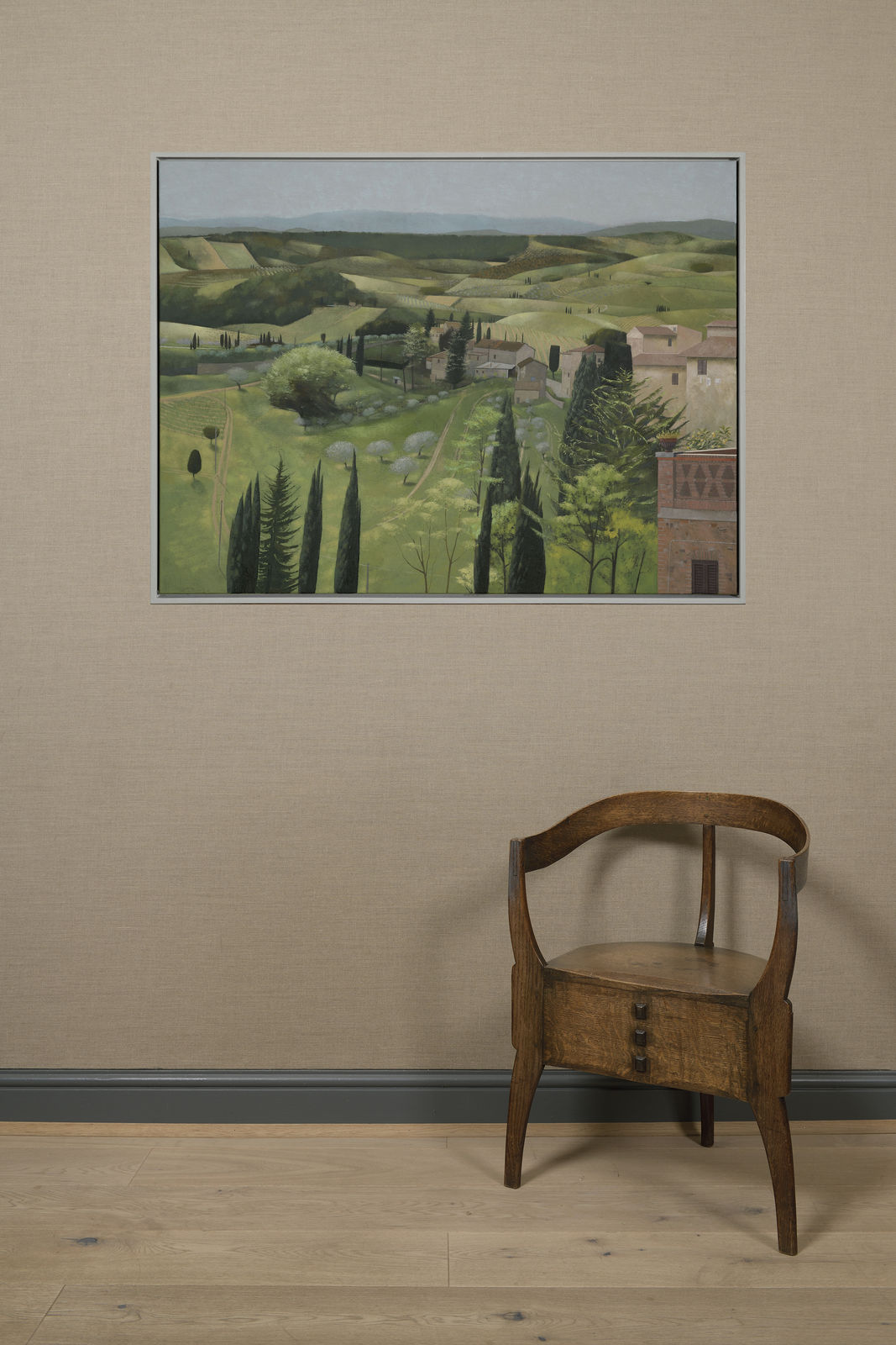 Tom Mabon, Landscape in Spring. San Gimignano, 2020