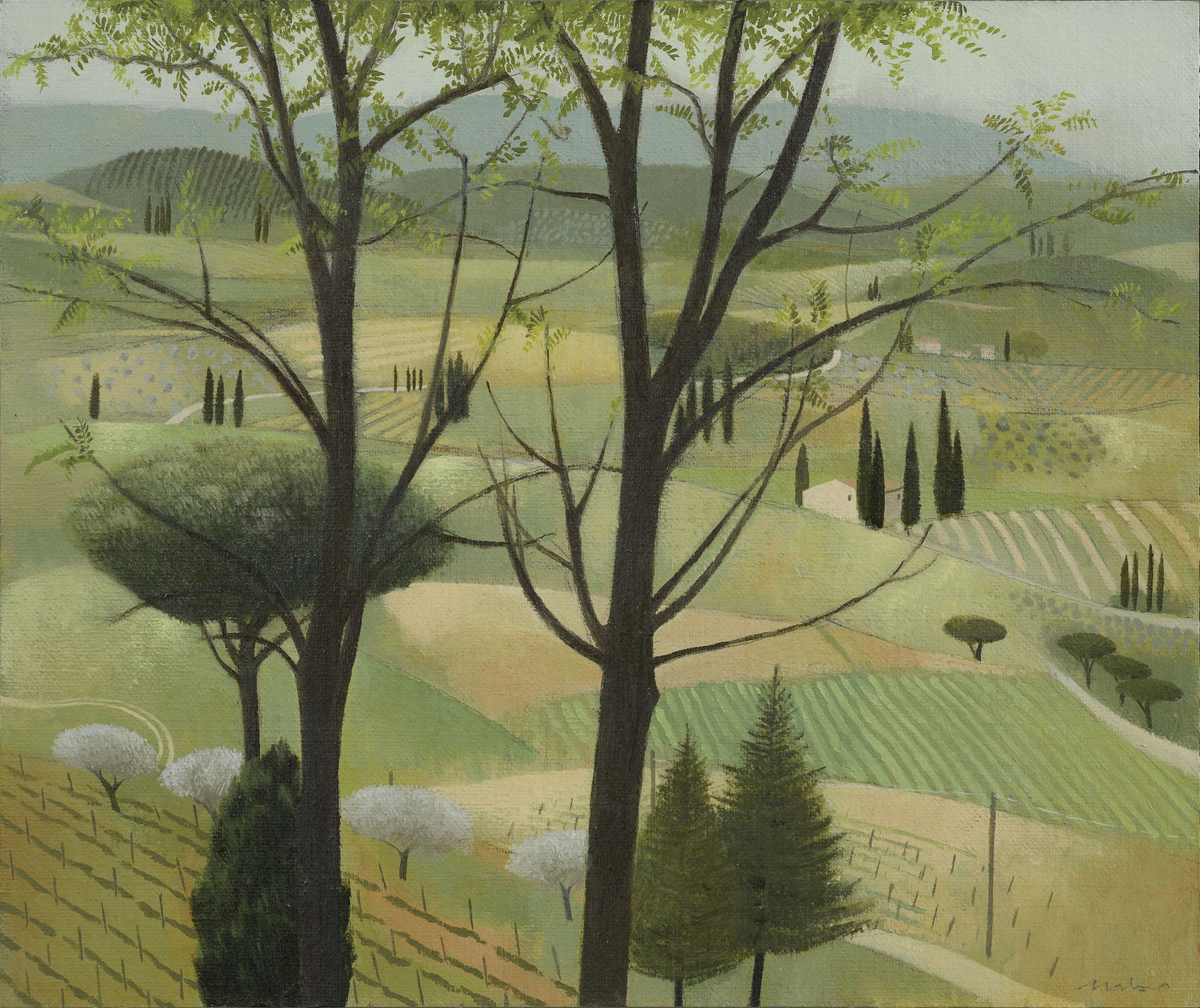 Tom Mabon, Across Tuscan Fields, 2020
