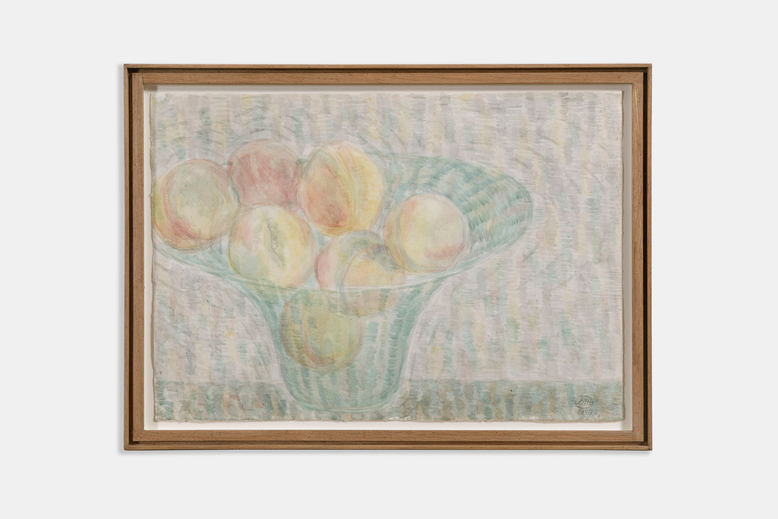 Leonard McComb R.A. (1930-2018), Peaches in a Vase, 1989