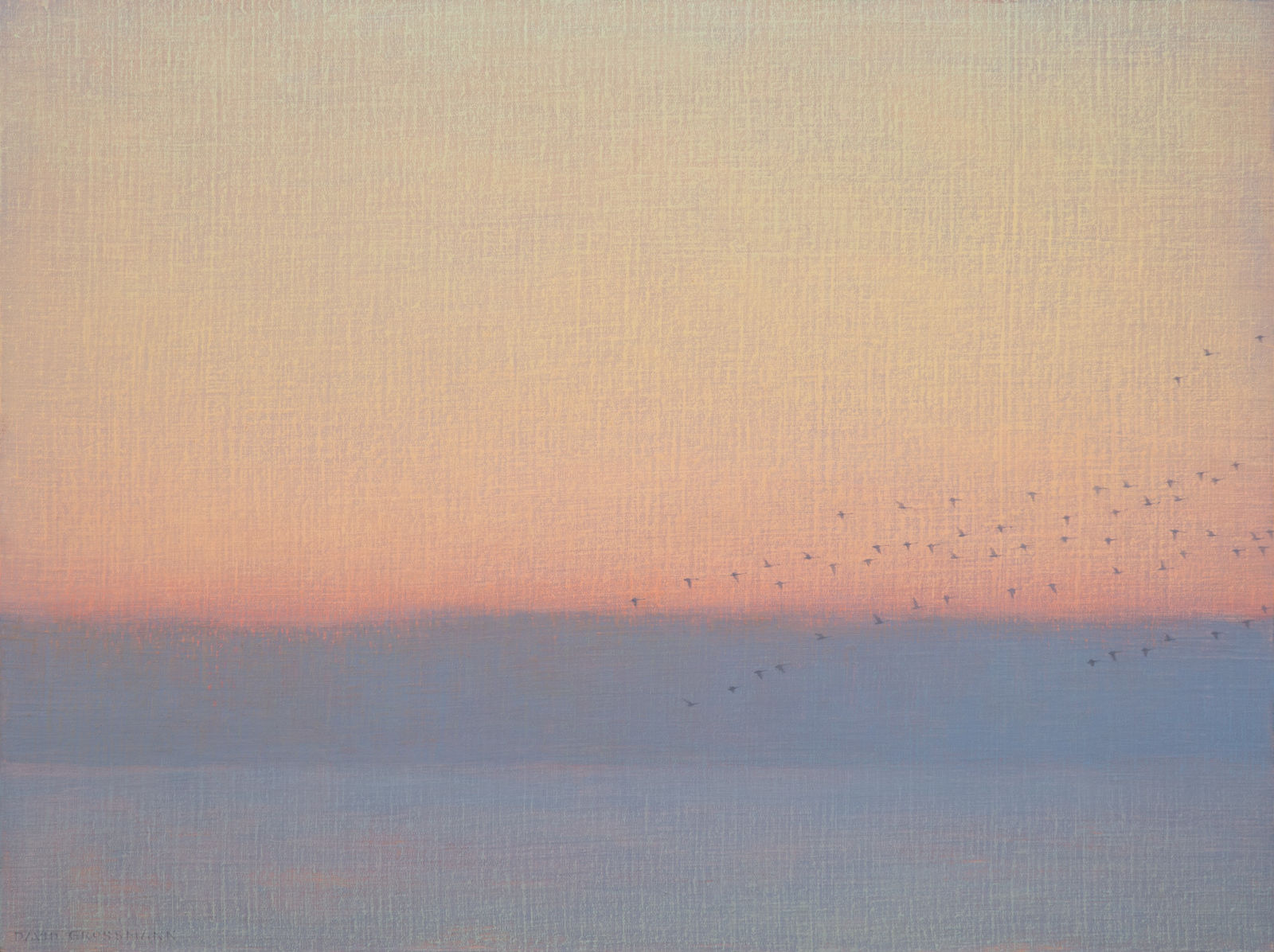 David Grossmann, Leaving - Fading Day with Geese, 2024