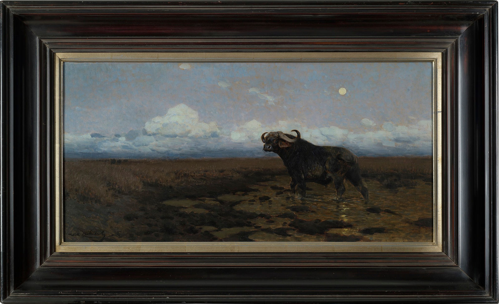 Friedrich Wilhelm Kuhnert (1865-1926), In the Marsh - Buffalo