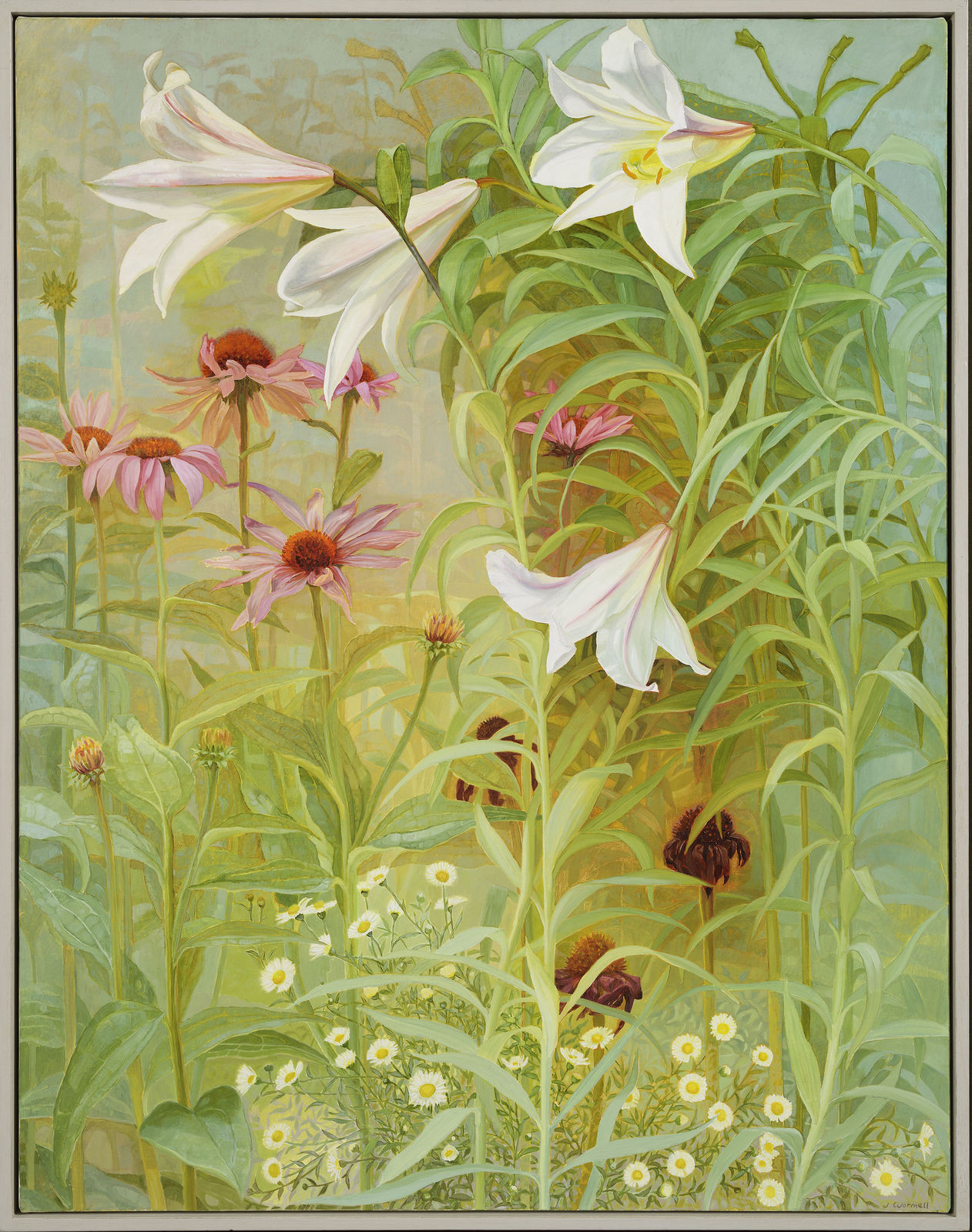 Jane Wormell, Lilies, Echinacea and Daisies