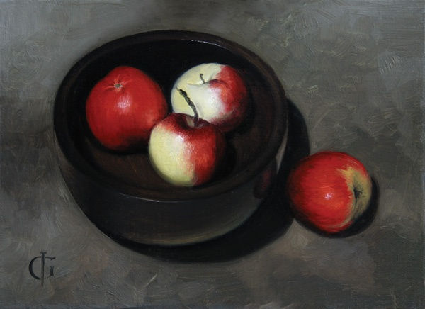 James Gillick, Apples in an Ebony Bowl