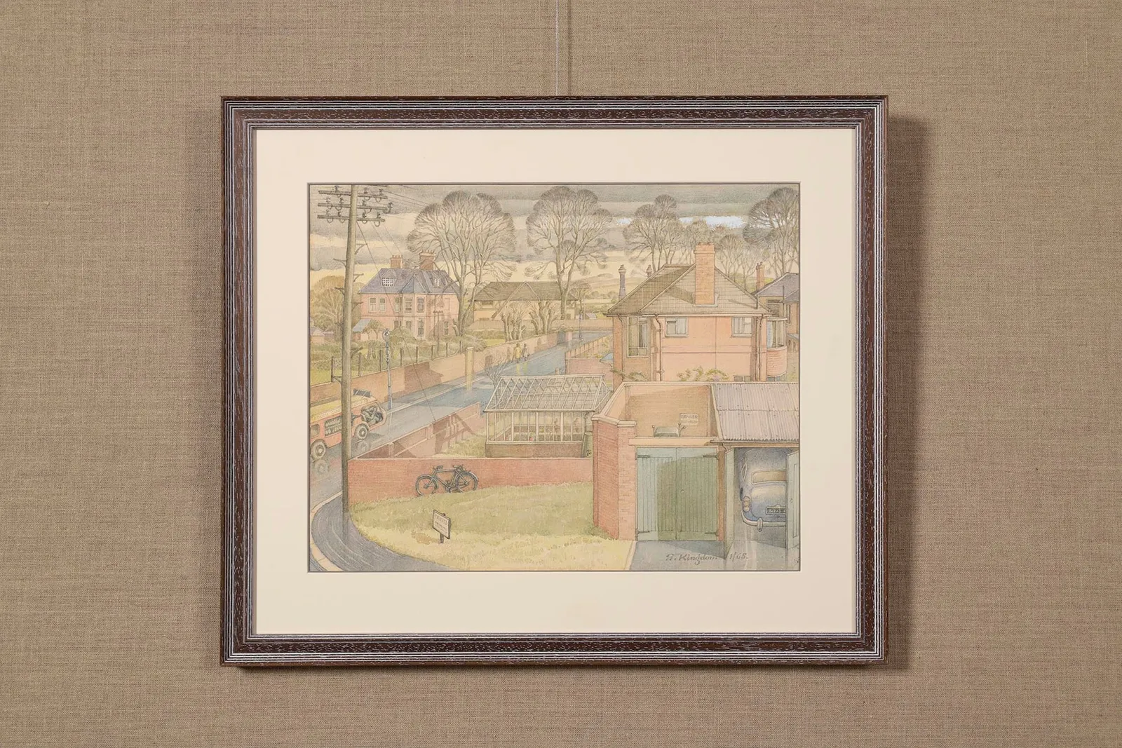 Godfrey Penington Kingdon (1896-1974), Norman Road, Winchester - The View From The Artist's Window In January, 1965