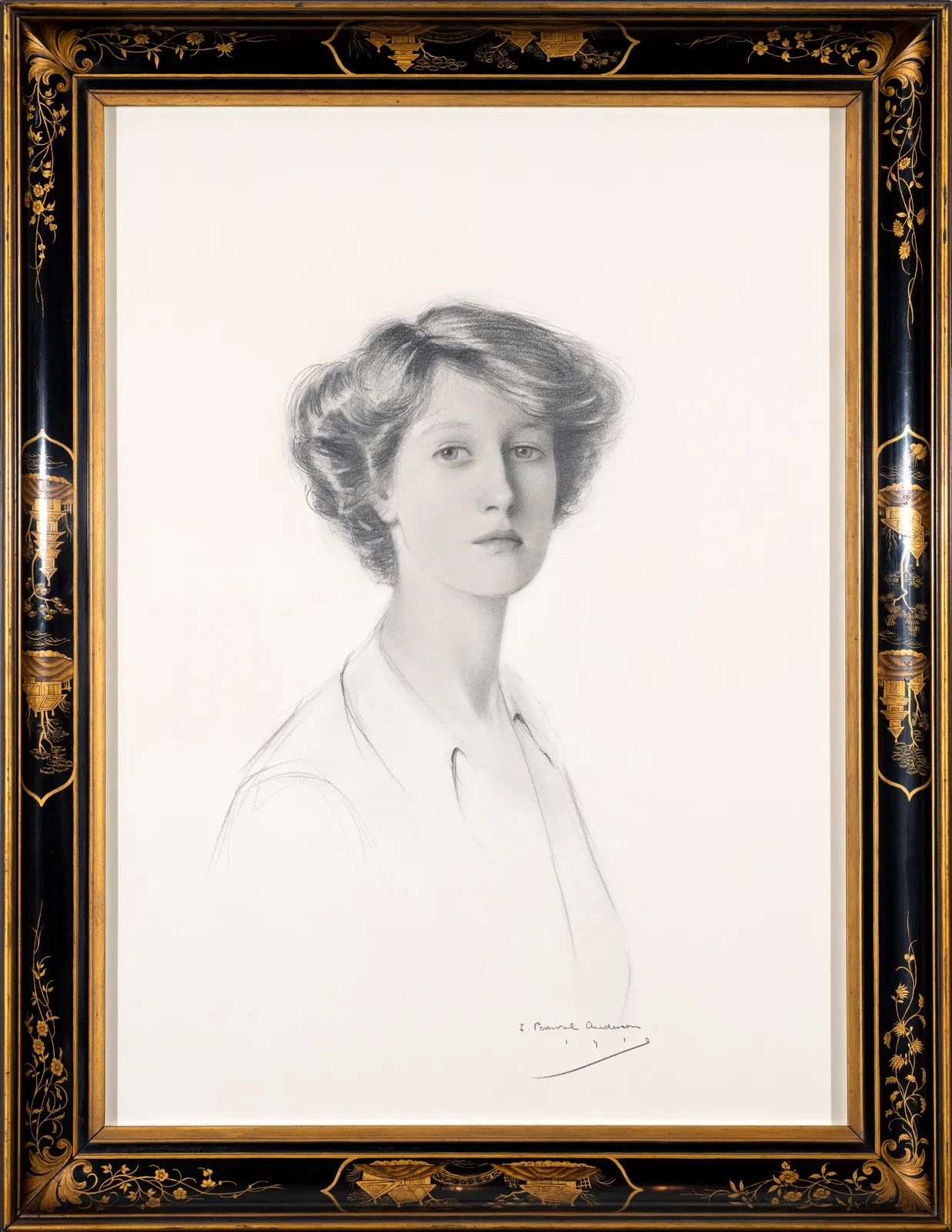 THOMAS PERCIVAL ANDERSON (1885-1940), Portrait of Cecily Burdon-Muller, 1910