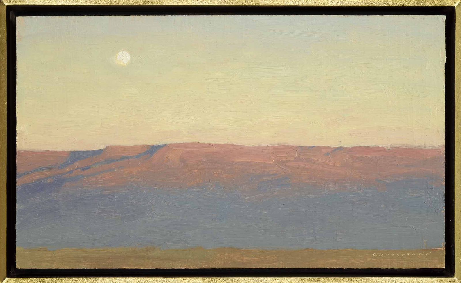 David Grossmann, Moon and Mesa at Sunset