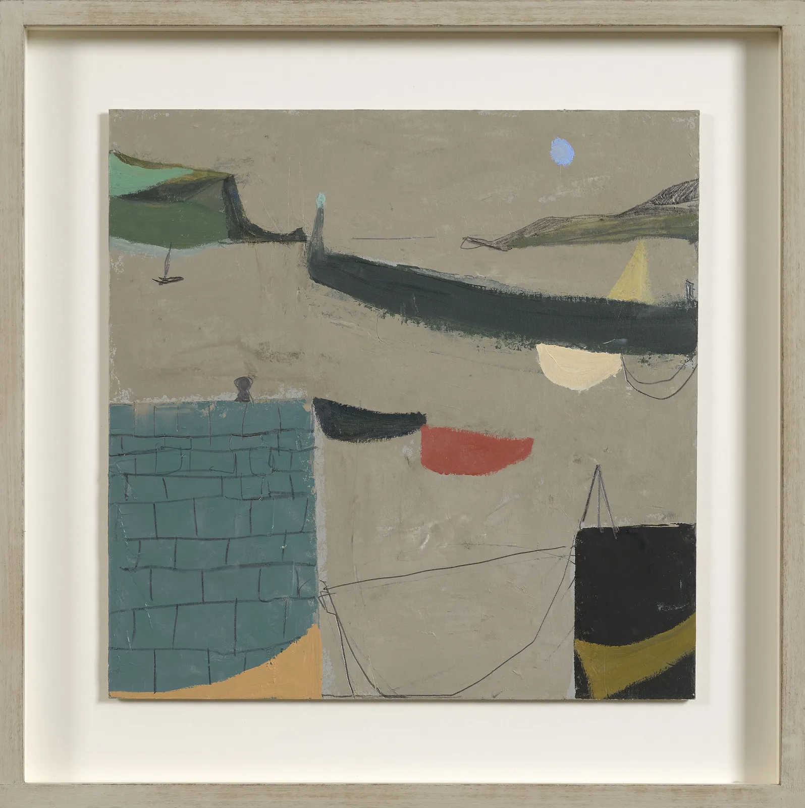 Nicholas Turner, Harbour Wall with Boats