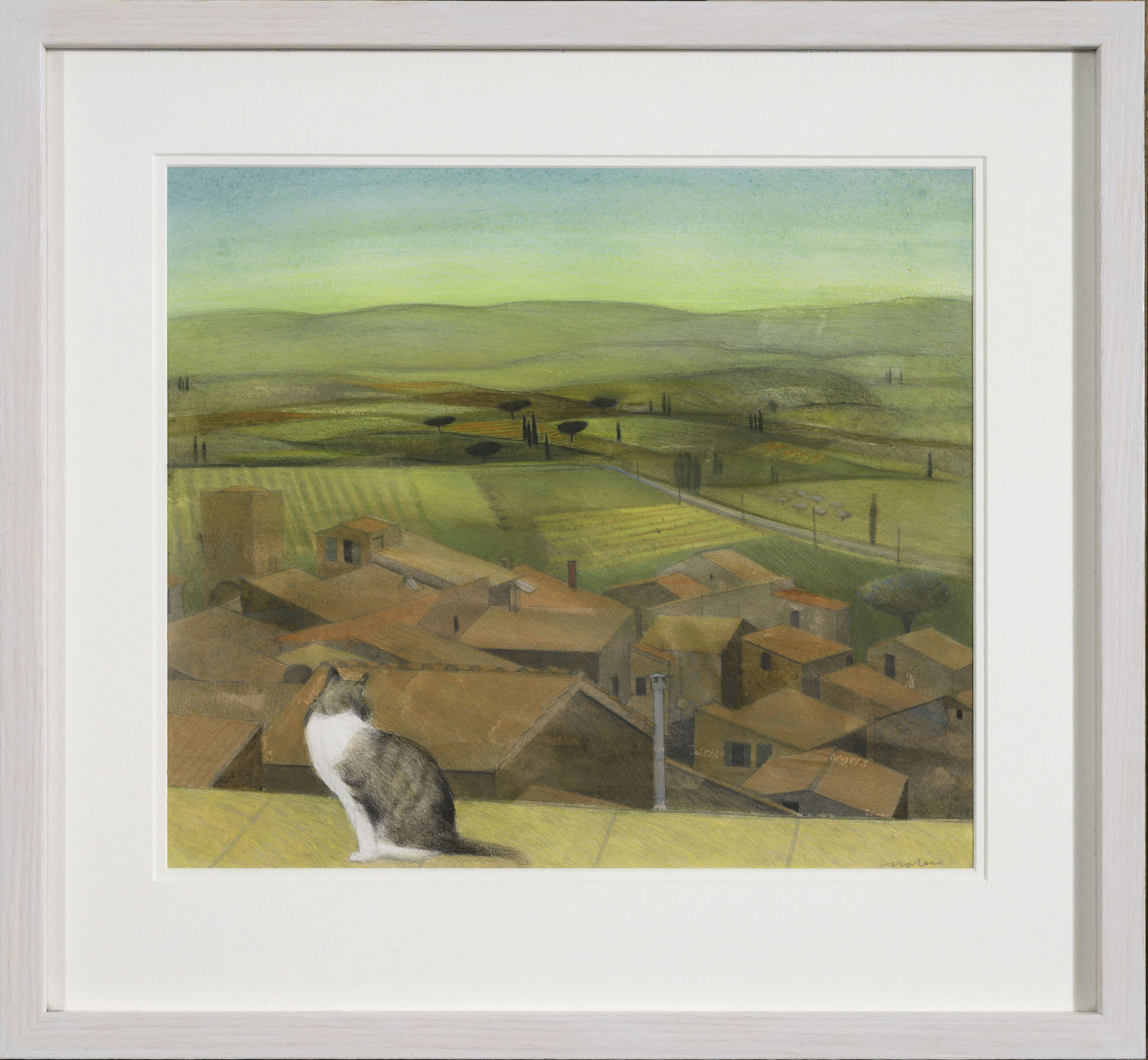 Tom Mabon, As Daytime ends. San Gimignano, 2020