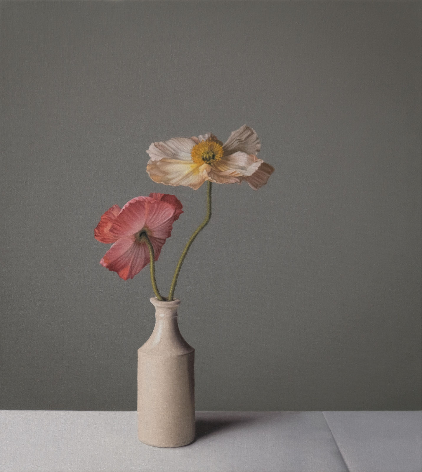 Jo Barrett, Still Life with Red and Pink Icelandic Poppies
