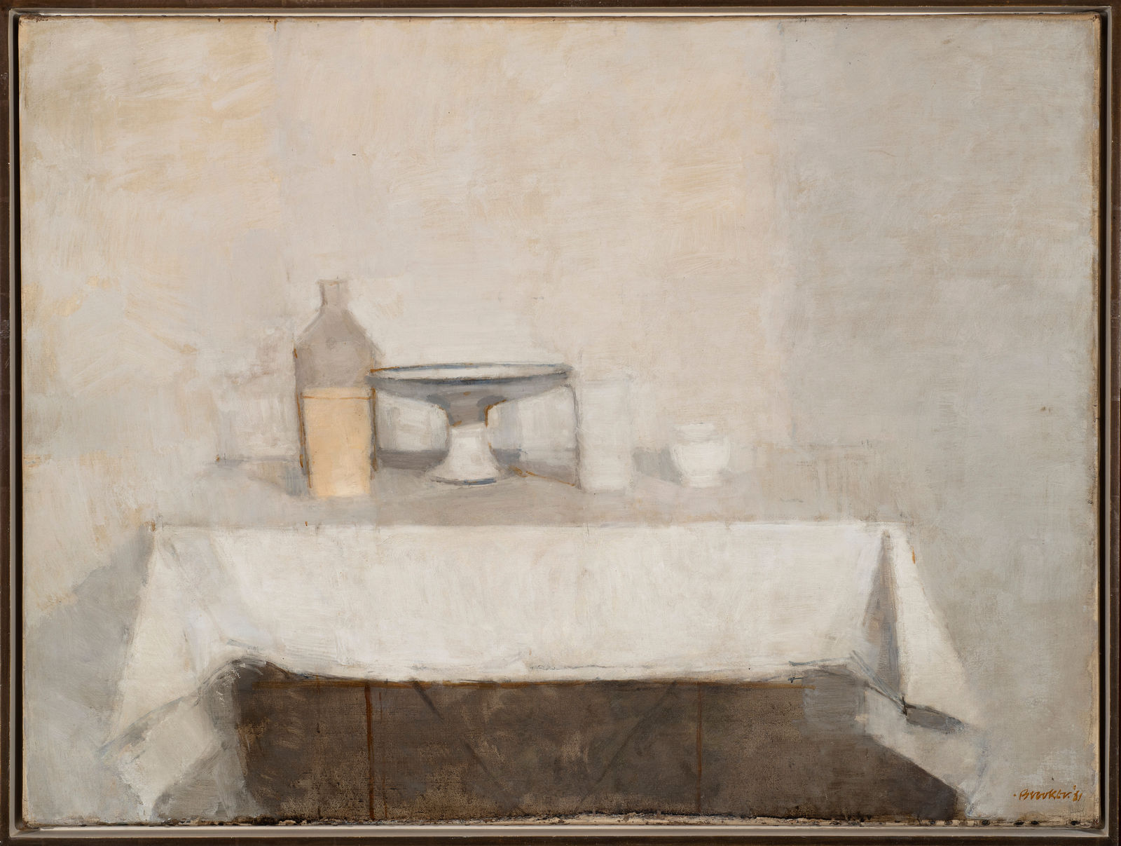 William Brooker (1918 - 1983), Still Life: Compotier with Jars & Pot, 1961