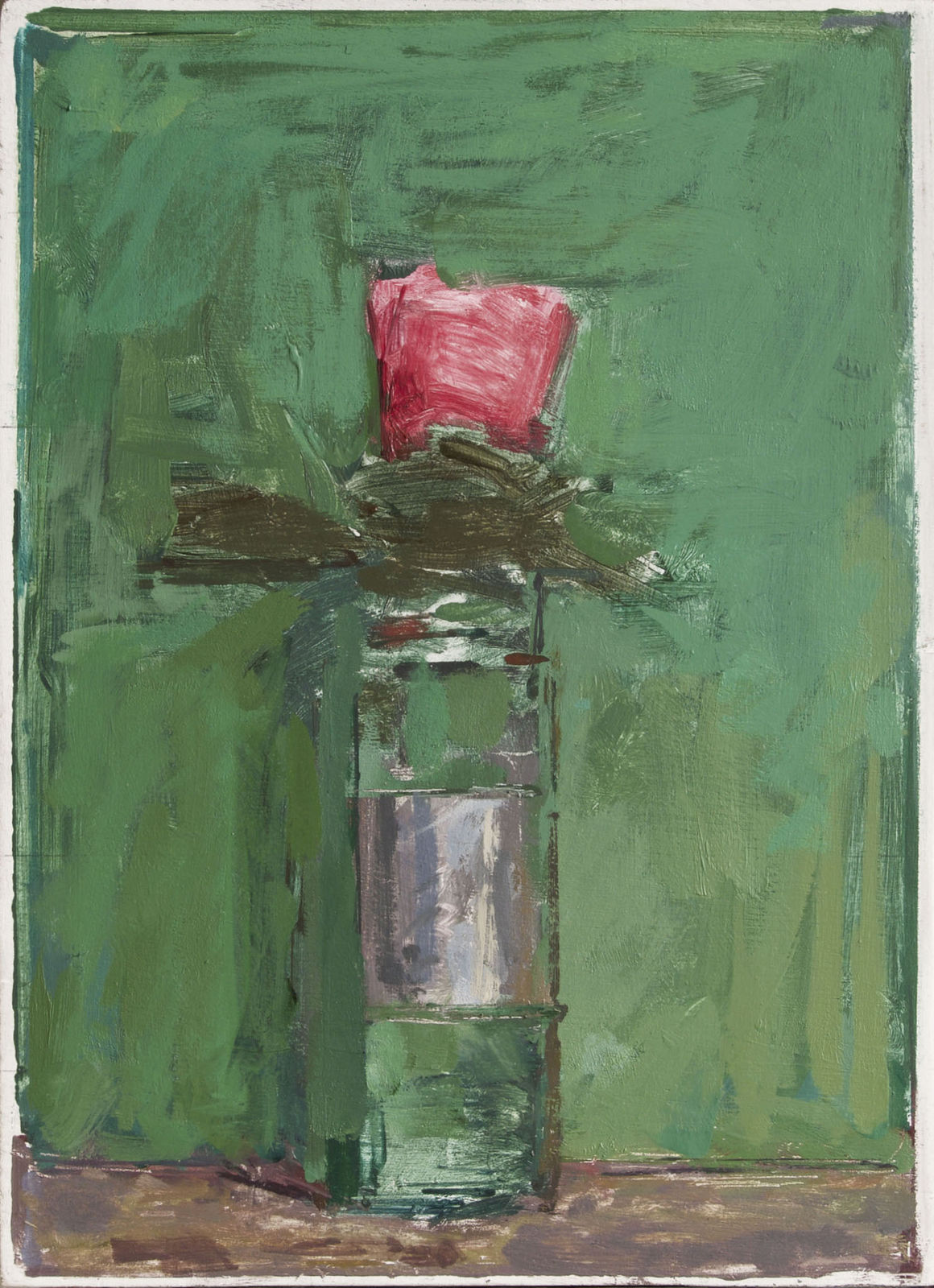 Ben Henriques, Pink Flower on Green