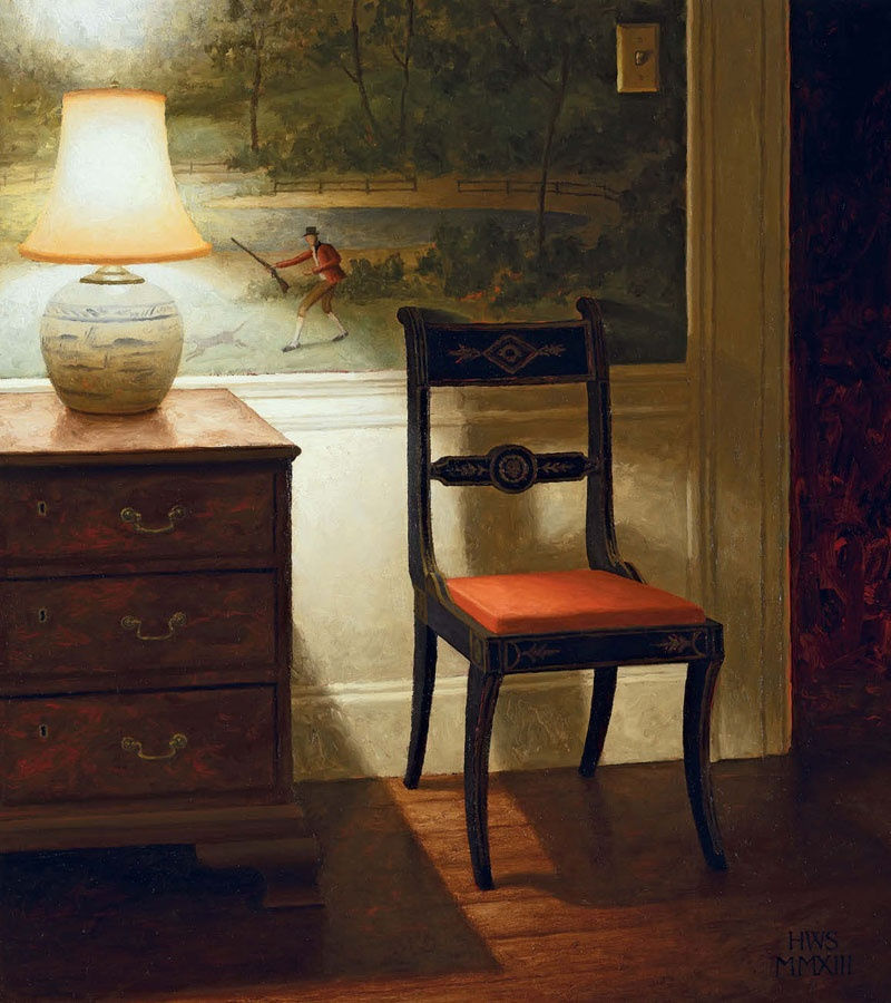 Harry Steen, Chair with Wallpaper