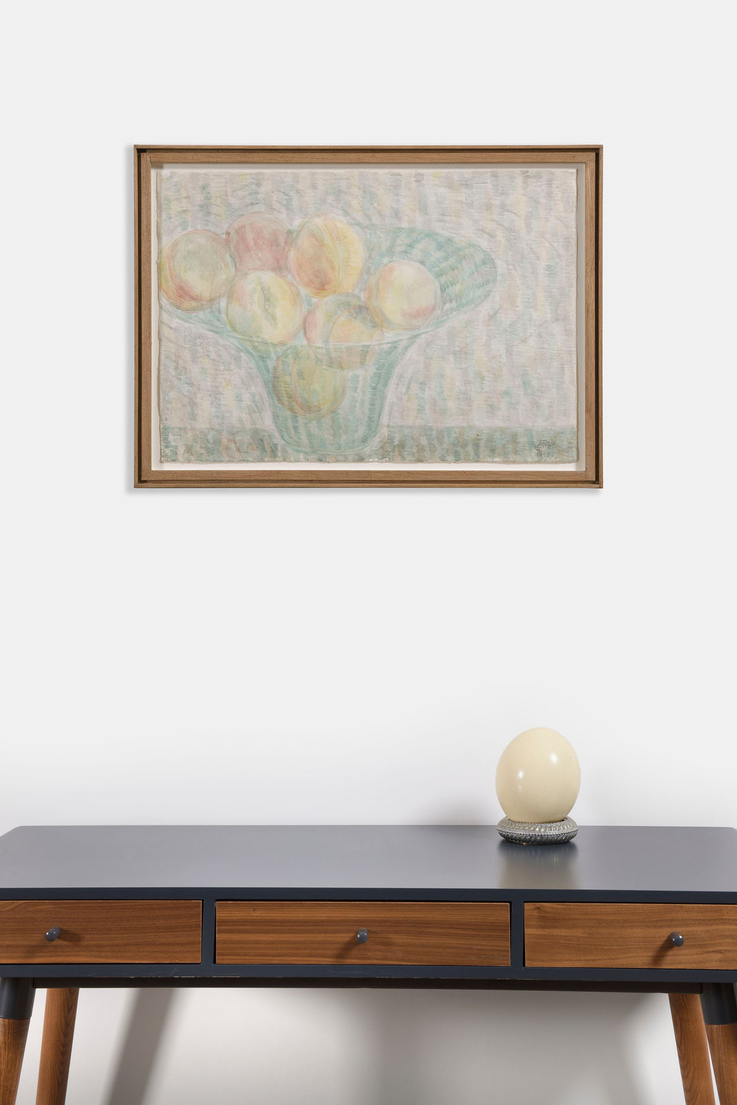 Leonard McComb R.A. (1930-2018), Peaches in a Vase, 1989