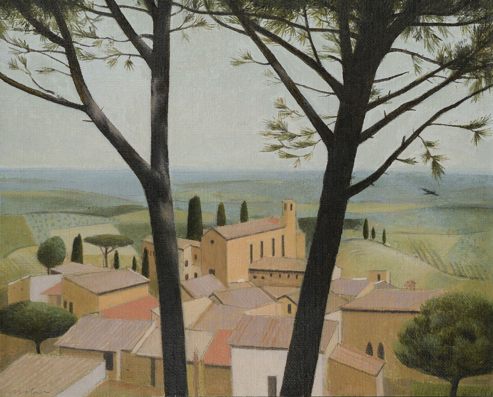 Tom Mabon, The Church of Saint Augustine. San Gimignano, 2020