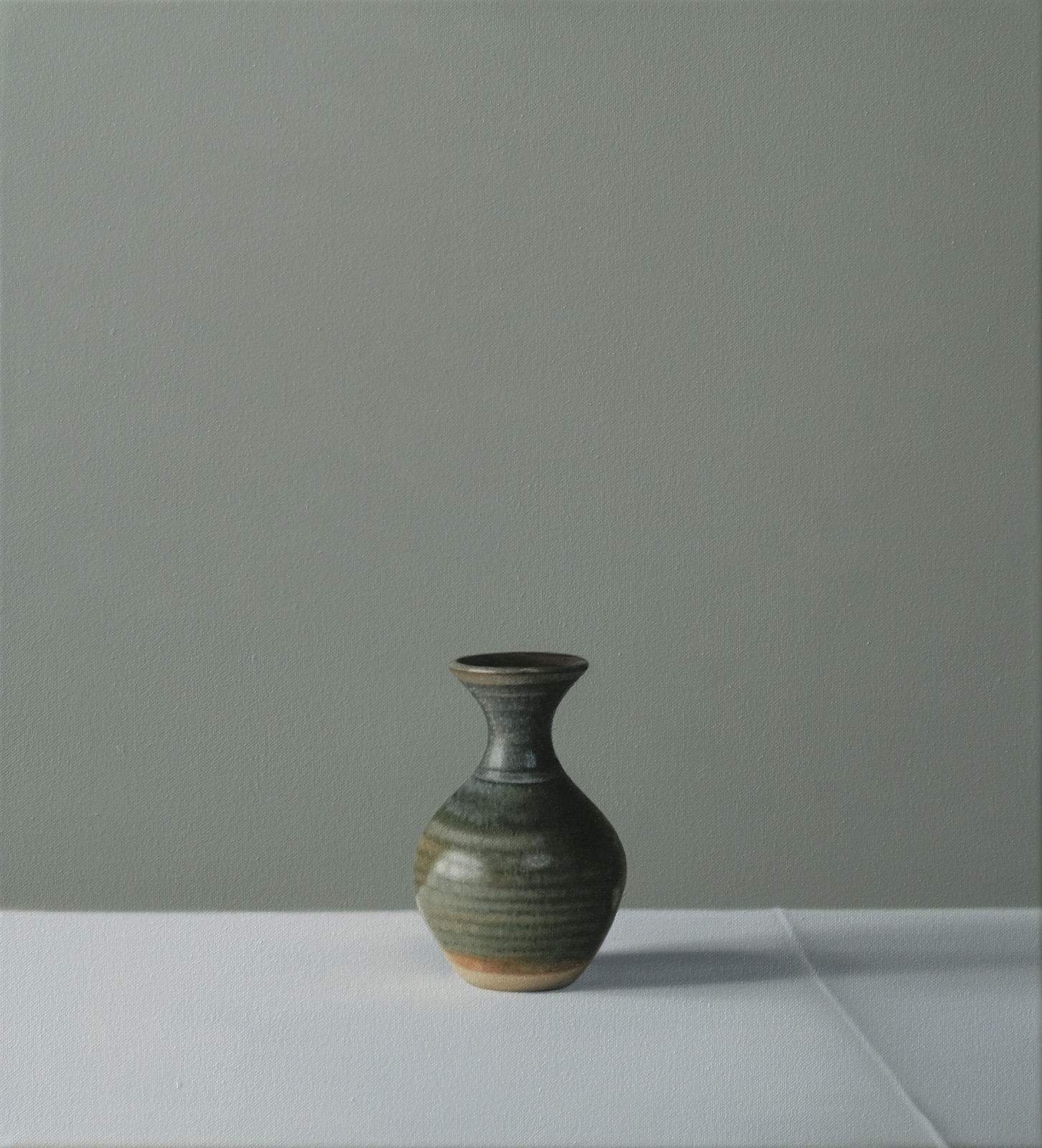 Jo Barrett, Still Life of Small Green Vase