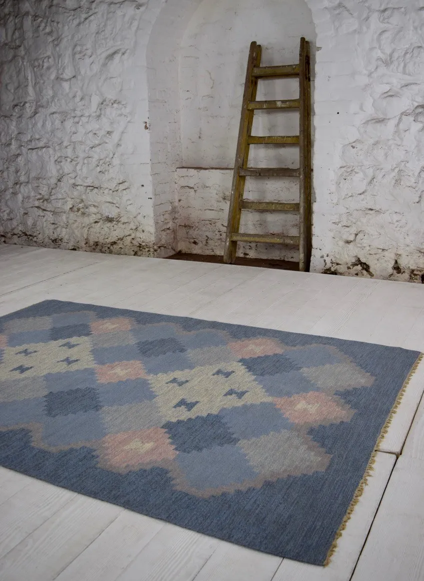 Swedish flat woven rug by Ingegerd Silow