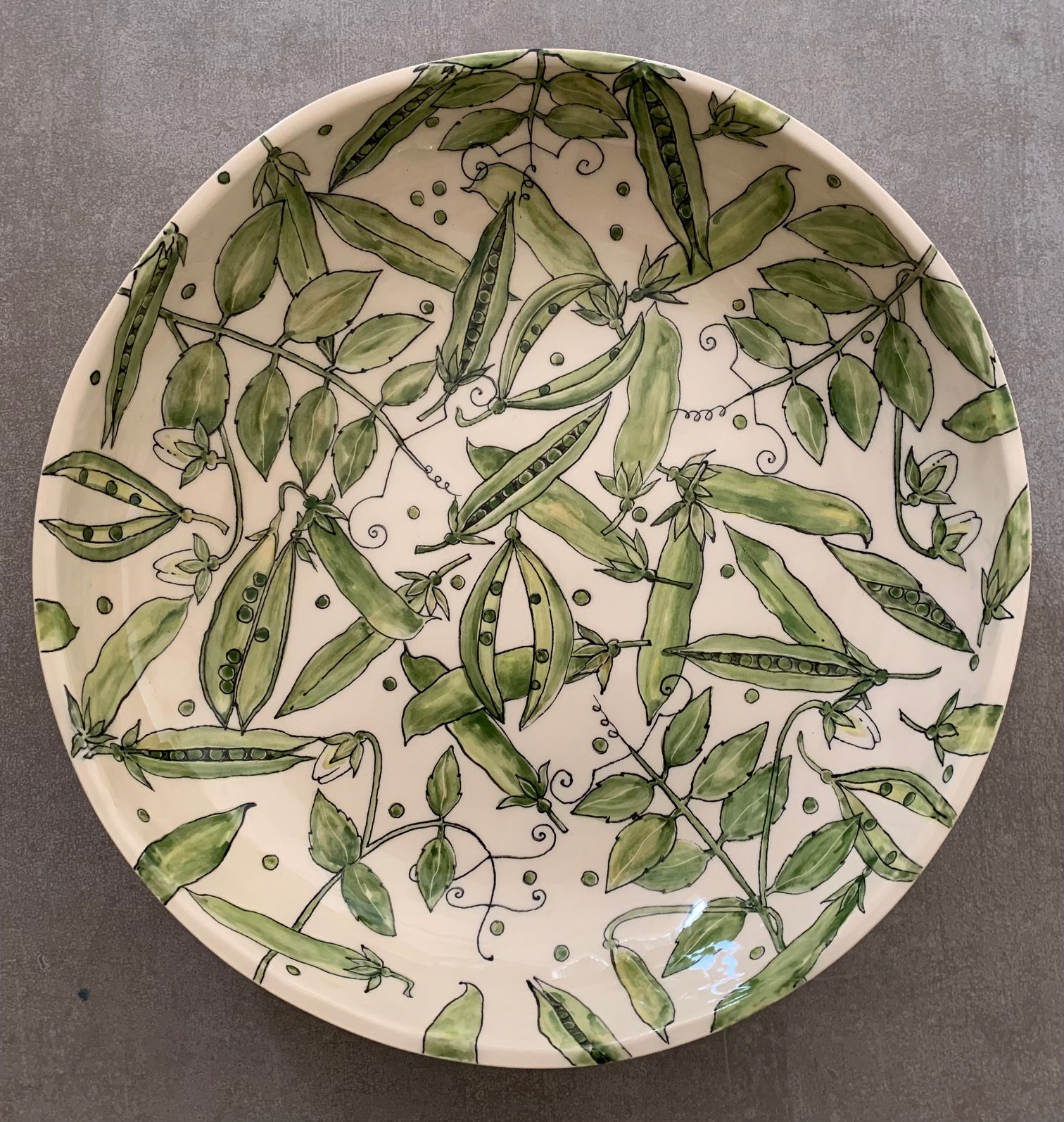 Kerry Edwards, Peas - Small Shallow Bowl