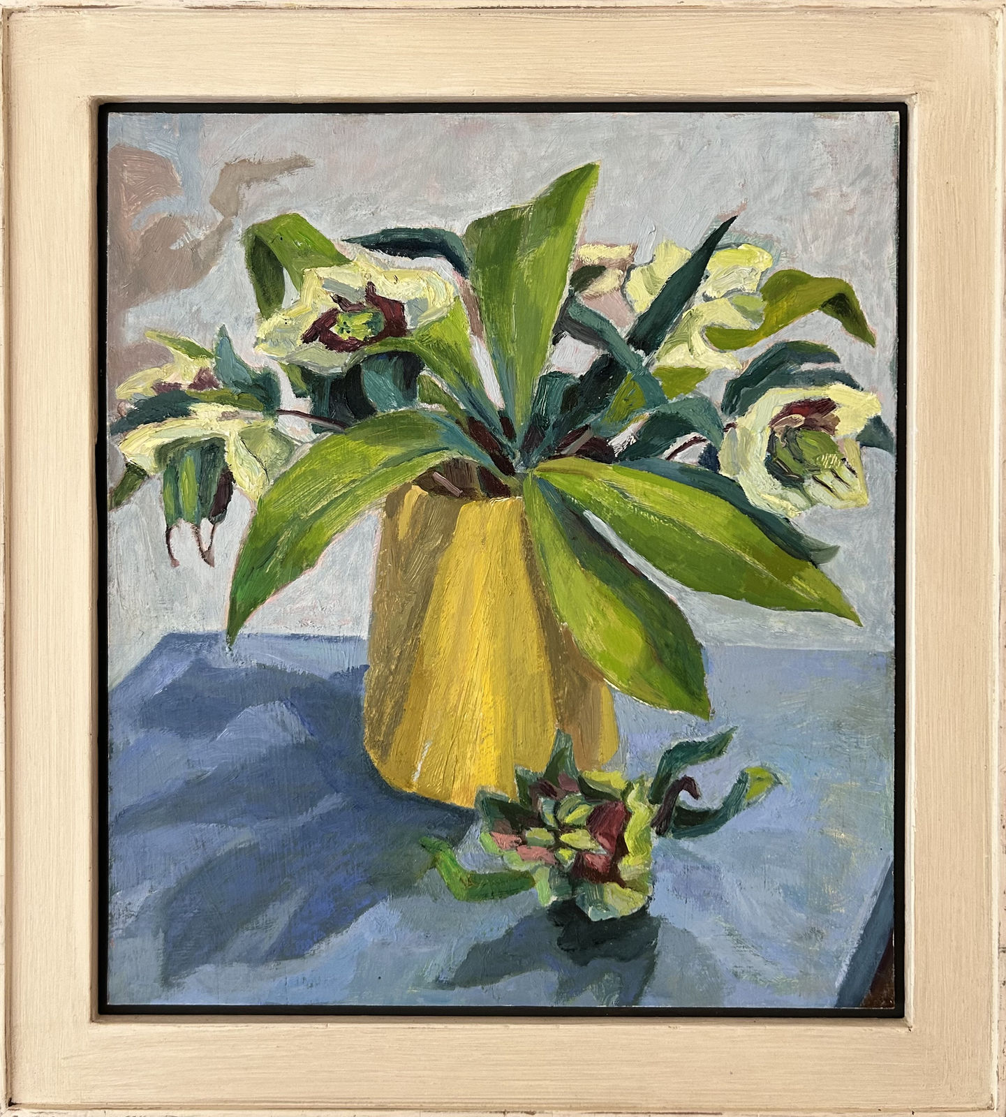Stella Agnew, Hellebores in Ochre Vase