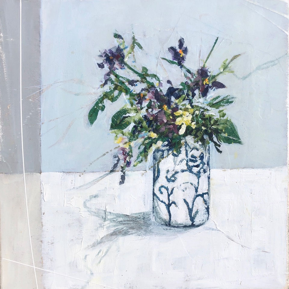 Jane Skingley, Violets in the Hungerford Vase