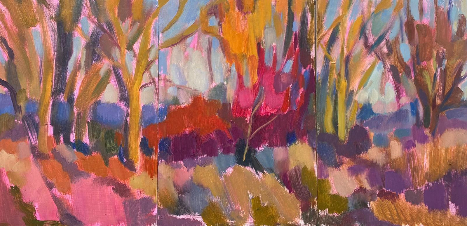 Frances Watts, Listen, Time Passes - triptych