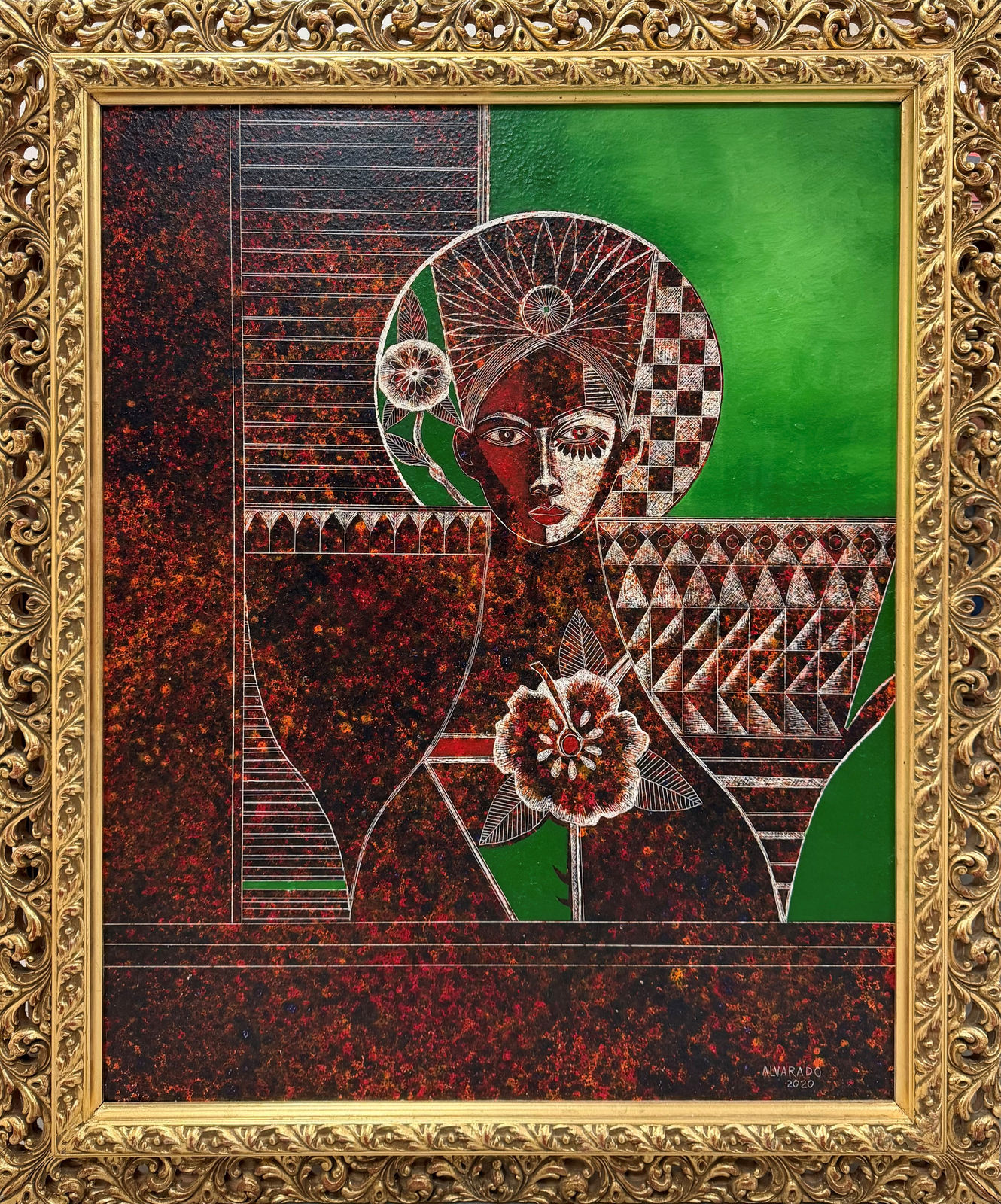 Rene Alvarado, Green Sky etching