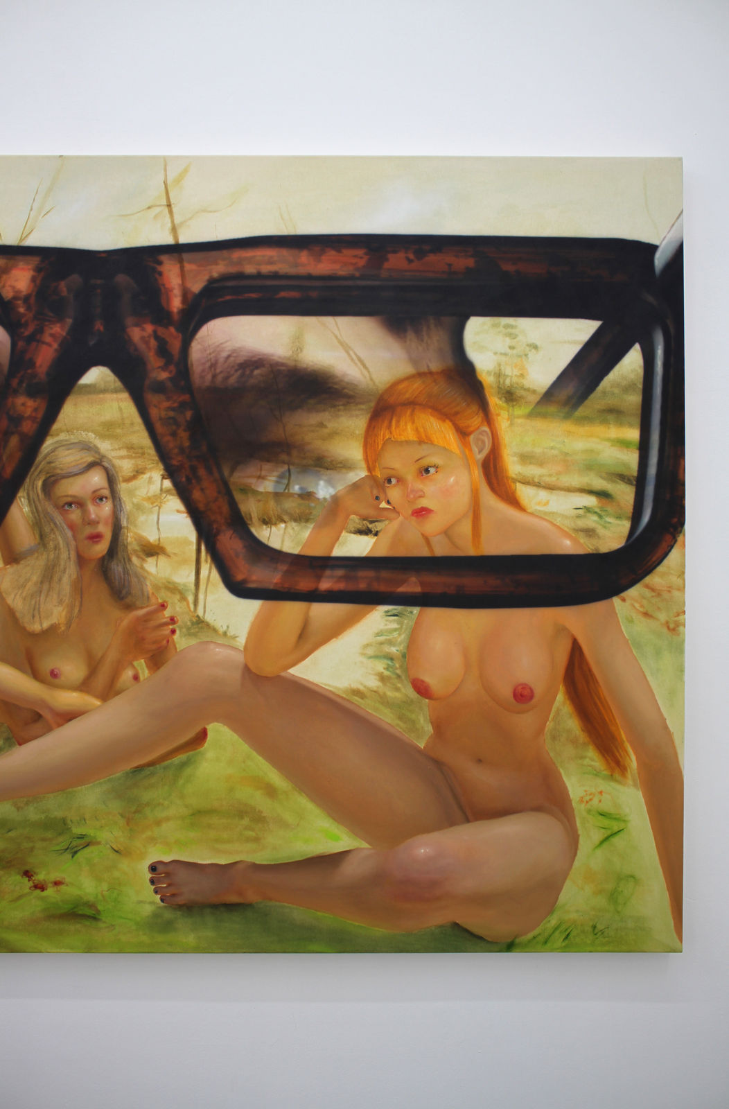 Jason Rohr, Looking at Painting (Meadow Through Horn-Rims), 2023