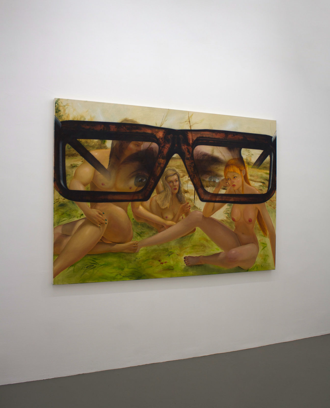 Jason Rohr, Looking at Painting (Meadow Through Horn-Rims), 2023