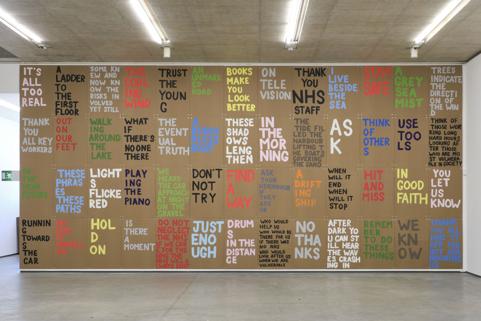 Peter Liversidge, Sign Paintings for The Mac, Belfast, 2020