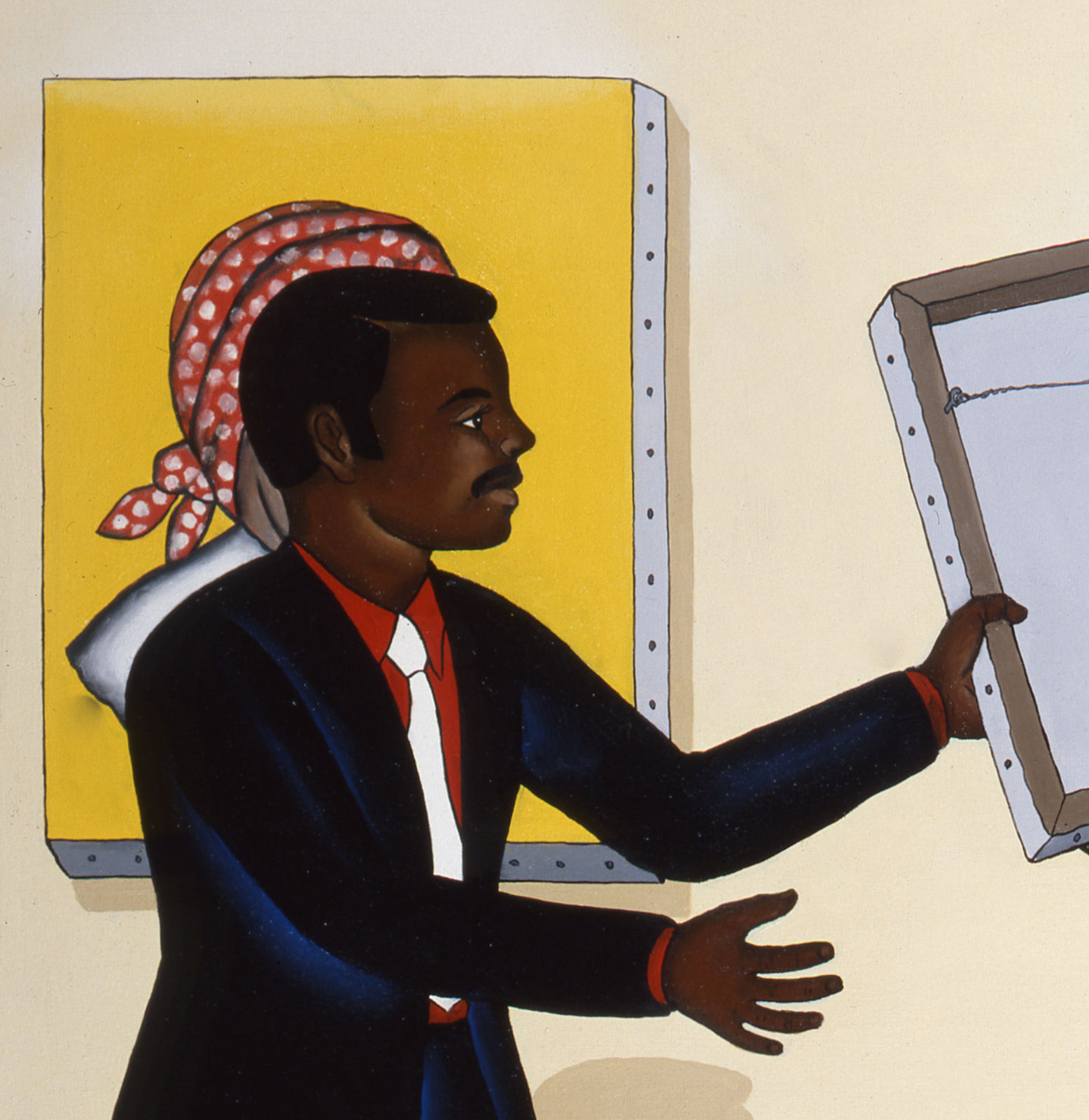 Roger Brown, Third World City Council Alderman Remove Pictures At An Exhibition Which They Find Offensive, 1988